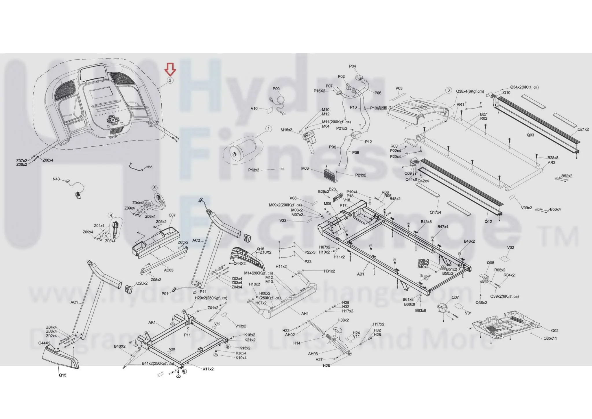 Horizon Fitness TM758 TM1000 Treadmill Display Console Set Semi Assembly 1000444920 - Image 2
