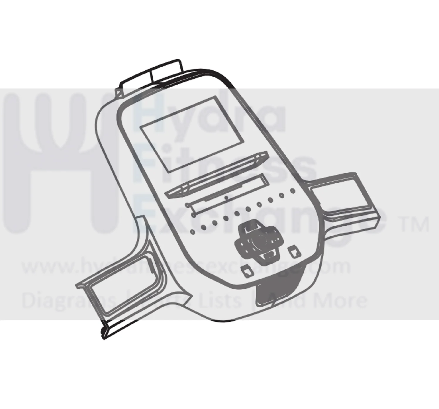 Horizon Fitness TM758B TM1000B Treadmill Upper Console Overlay set Semi Assembly 1000453634