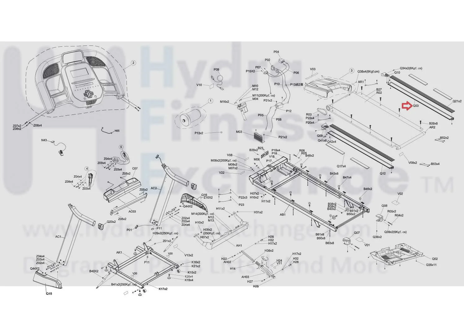 Horizon Fitness TM765 TM758 TM1000 TM758B TM1000B TM1000C Treadmill Right Decorative Rail Frame 1000437880 - Image 2