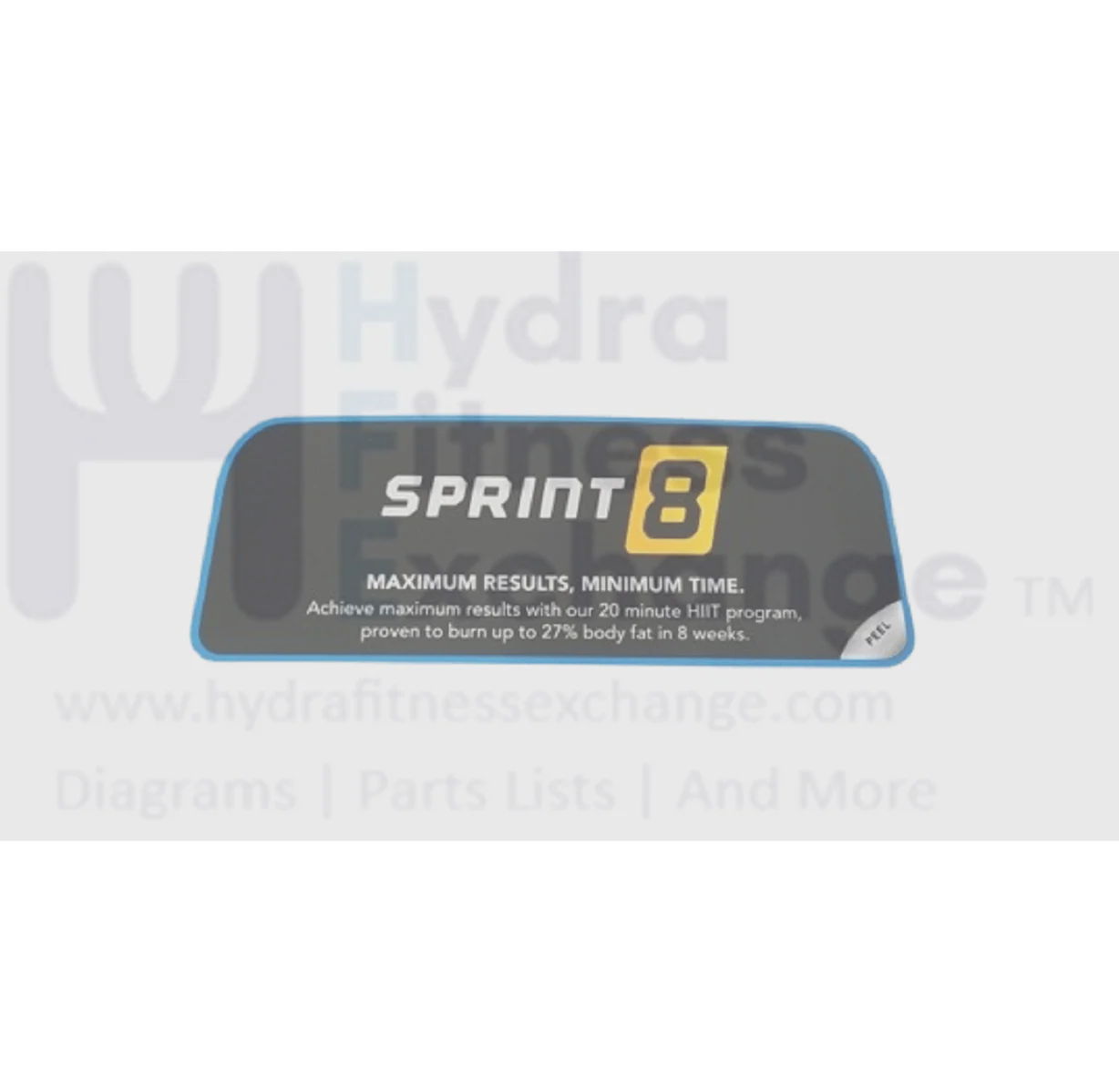 Horizon Fitness Treadmill Console Upper Pop Sticker Synthetic Paper 1000430221