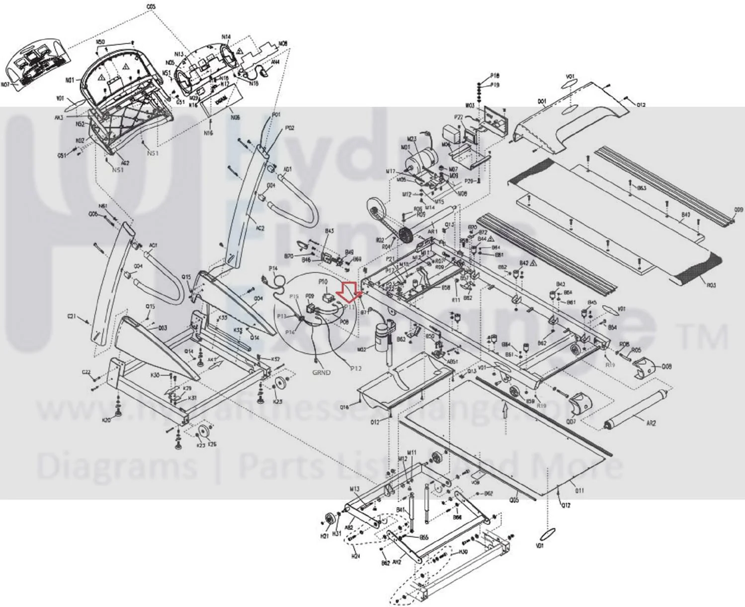 Horizon Fitness Treadmill Control Board Power Wire Black 002500-B2 - Image 2