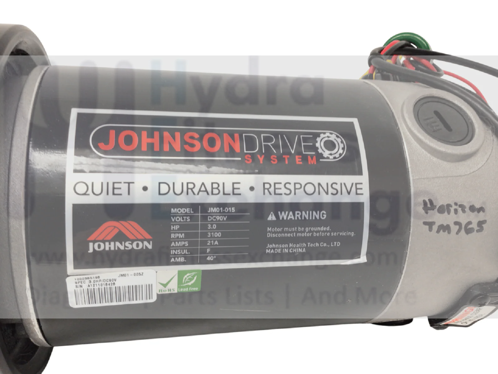 Horizon Fitness Treadmill DC Drive Motor Set with Flywheel 1000426507 - Image 2