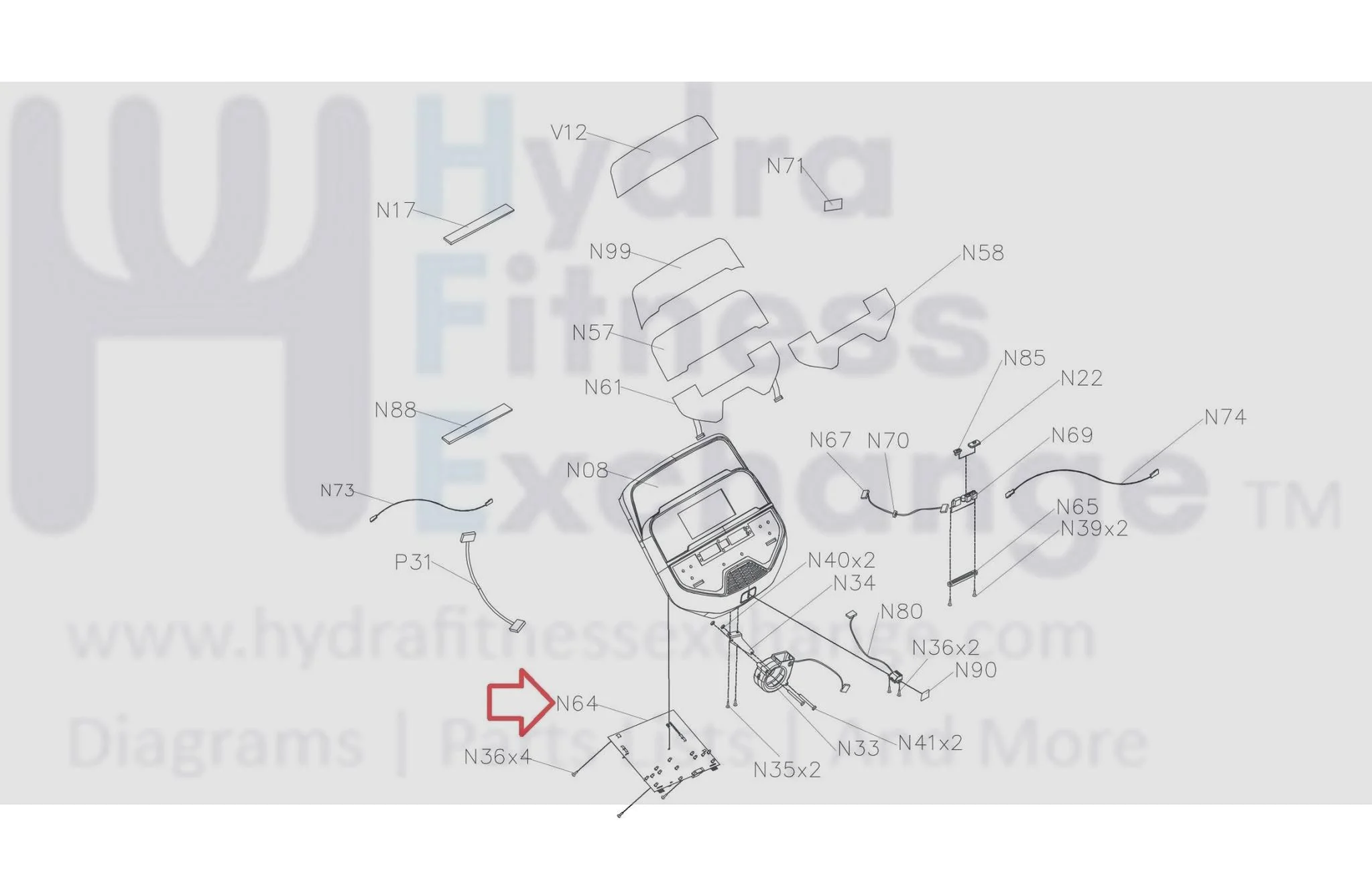 Horizon Fitness TM726 TM492 Treadmill Display Console Electronic Circuit Board 1000418357 - Image 3