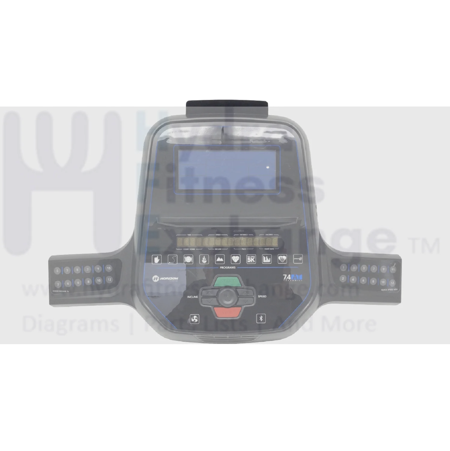 Horizon Fitness Treadmill Display Console Panel MFR-1000453302 & 1000459430