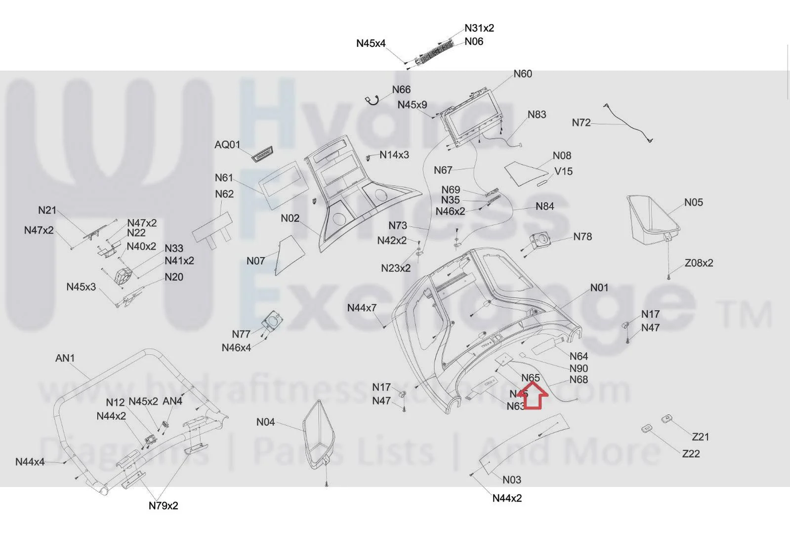 Horizon Fitness Treadmill Exchanged Middle Board Key 1000337581 - Image 2