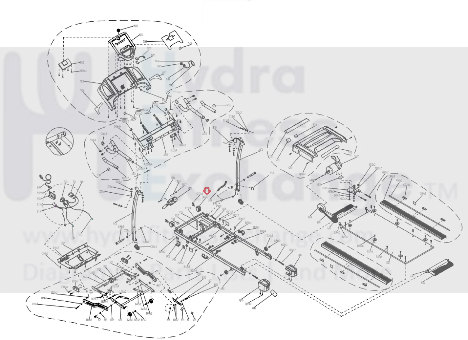 Horizon Fitness Treadmill Front Left or Right End Cap 000955-BC - Image 3