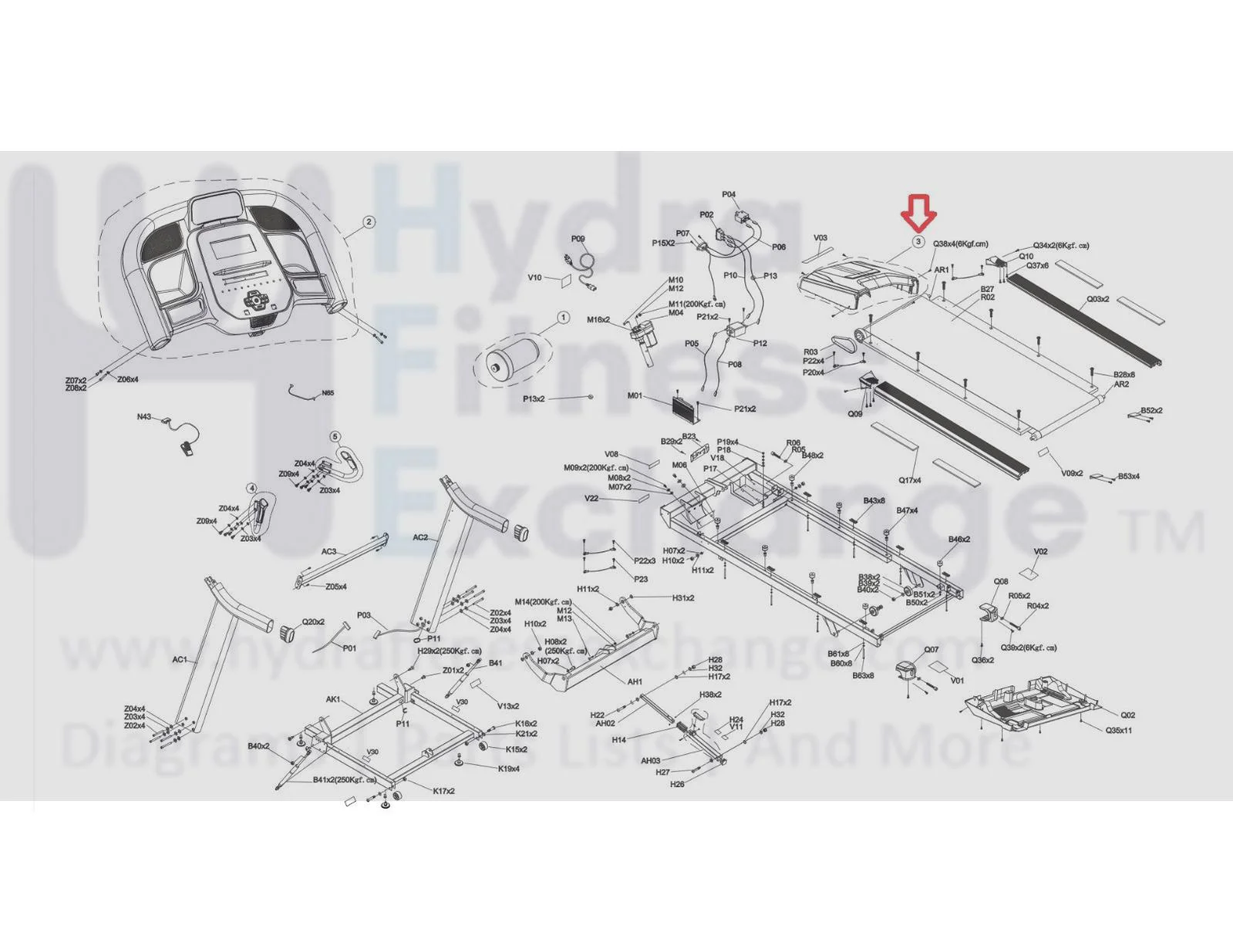 Horizon Fitness Treadmill Motor Hood Shroud Cover 1000455969 - Image 2