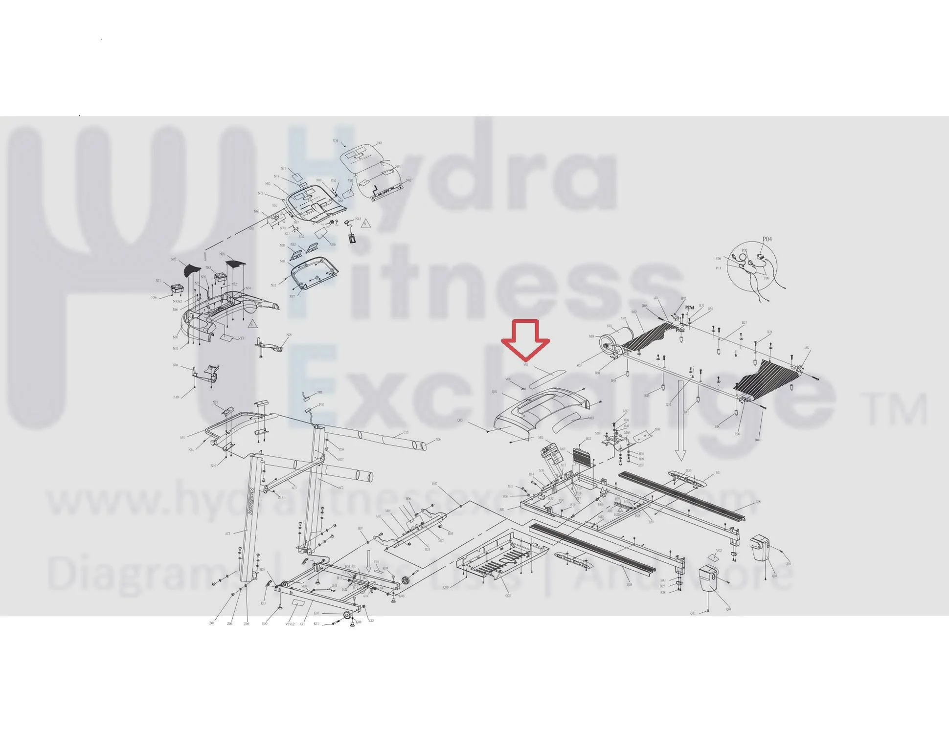 Horizon Fitness CT5.1 T701 Treadmill Motor Upper Sticker Cover 1000093017 - Image 3