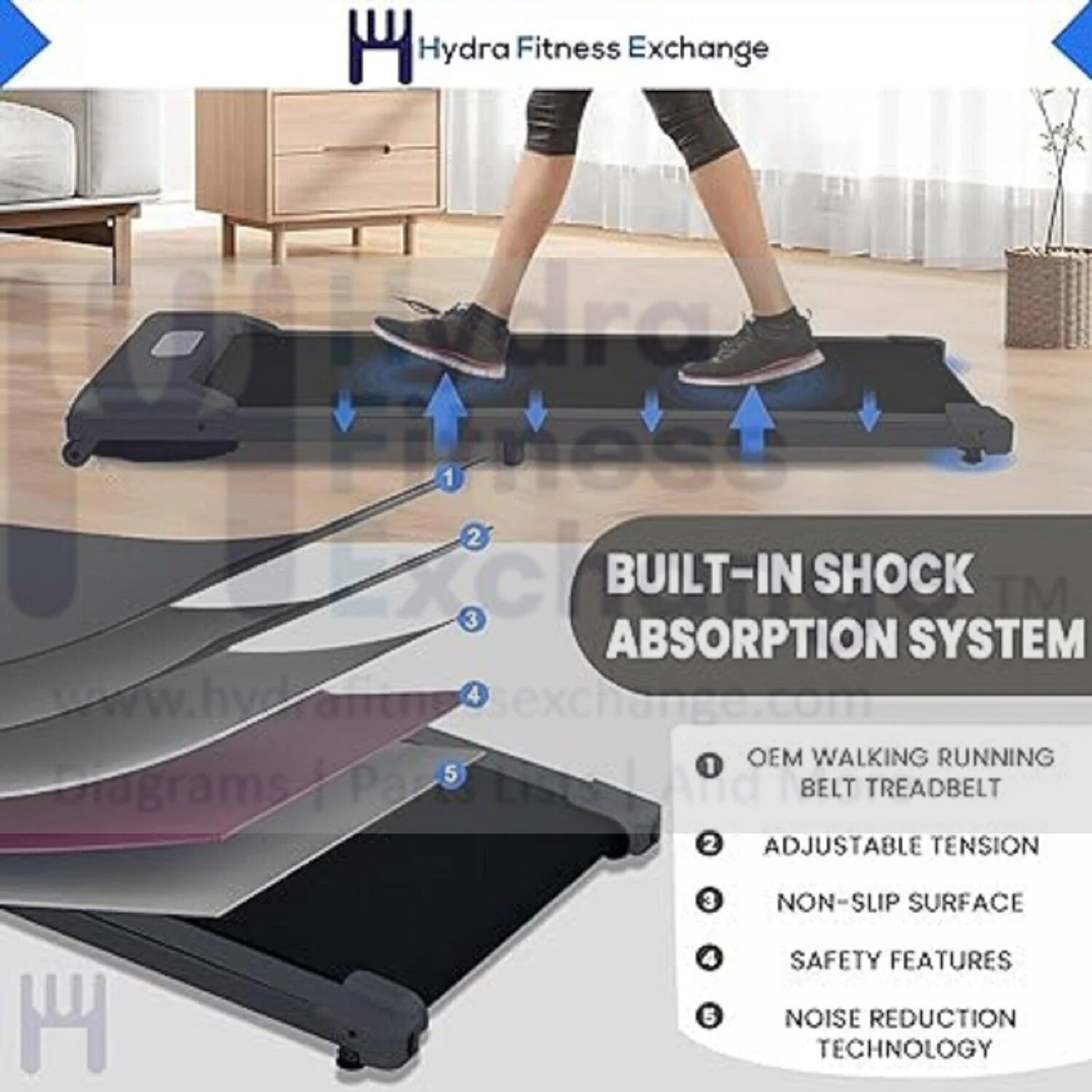 Horizon Fitness Treadmill OEM Walking Running Belt Treadbelt 059590-C - Image 3