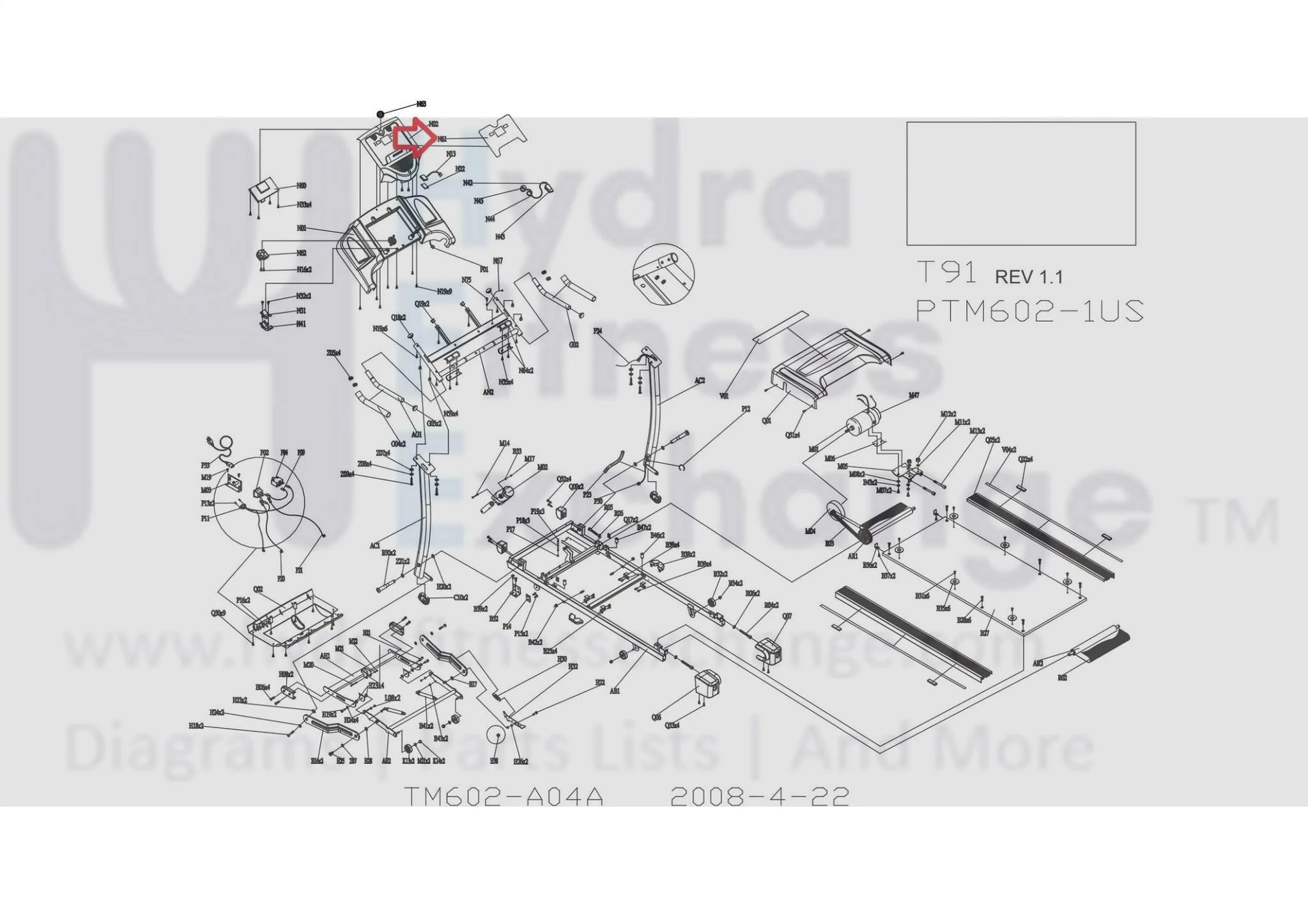 Horizon Fitness T91 Treadmill Overlay Membrance Manipulate Switch 097859 - Image 3