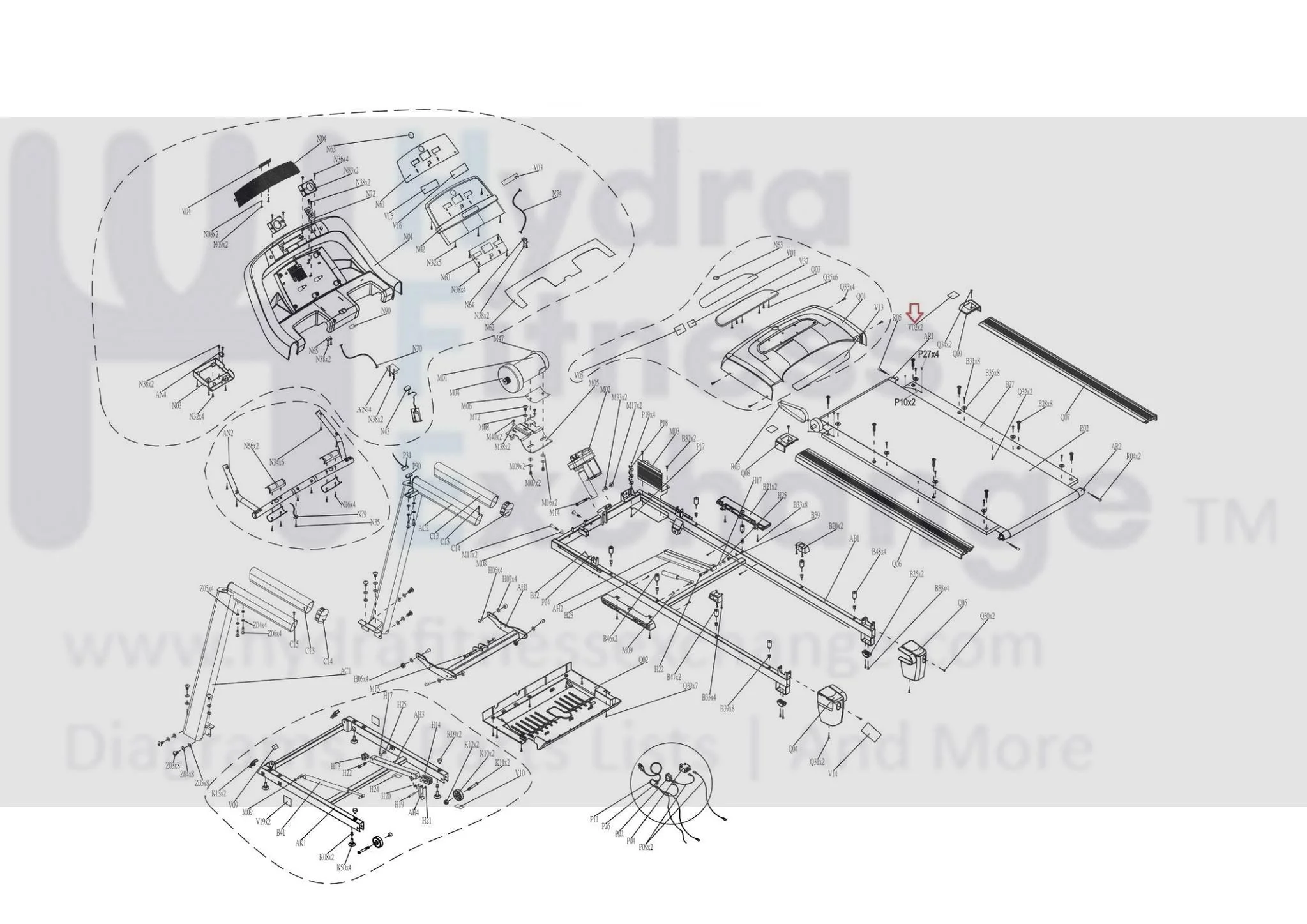 Horizon Fitness Treadmill TM626 Poly Sticker Side Rail Cover 1000104163 - Image 3
