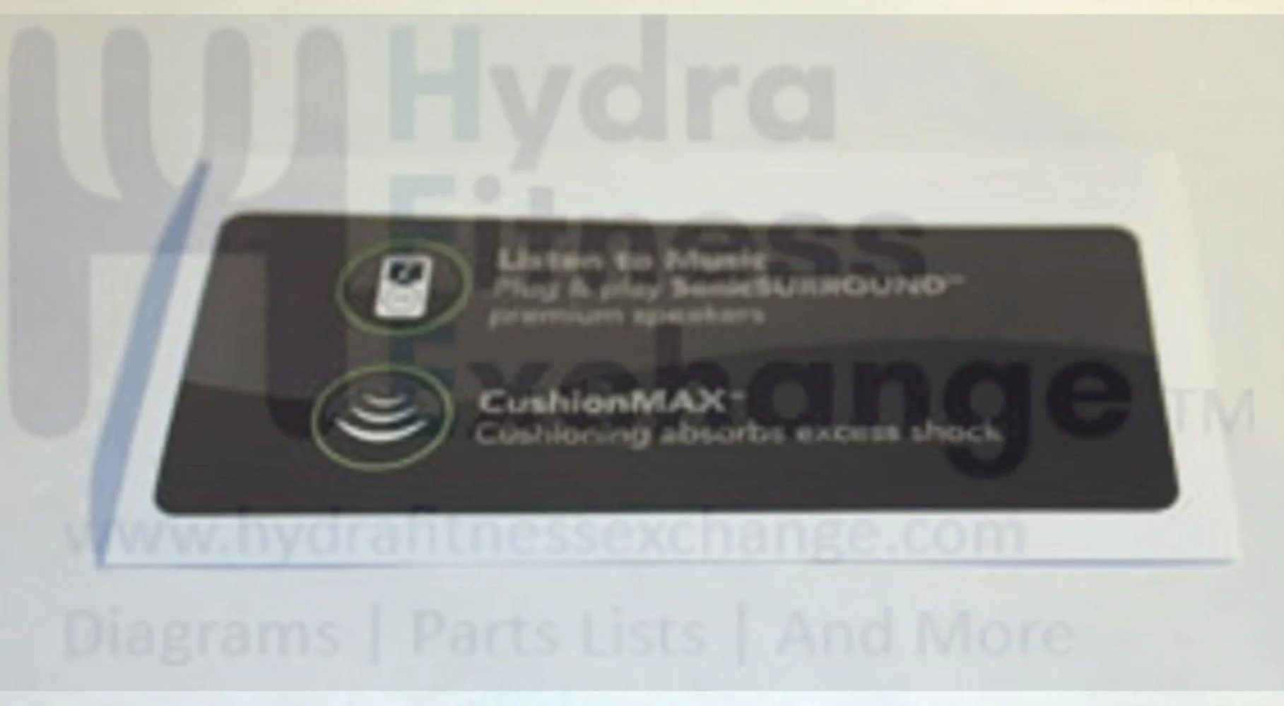 Horizon Fitness Treadmill TM626 TM655 Console Left Pop Sticker 1000107020 - Image 2