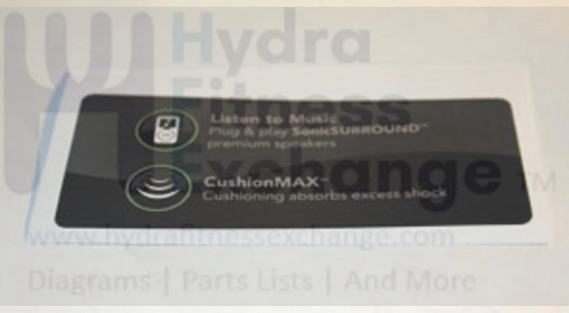 Horizon Fitness Treadmill TM626 TM655 Console Right Pop Sticker 1000107021 - Image 2