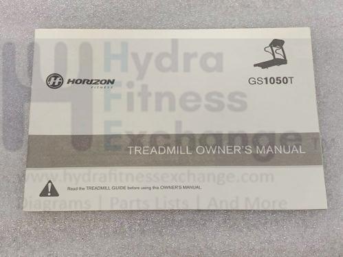 Horizon Fitness Treadmill TM627 Owner's User Manual Assembly 1000101365
