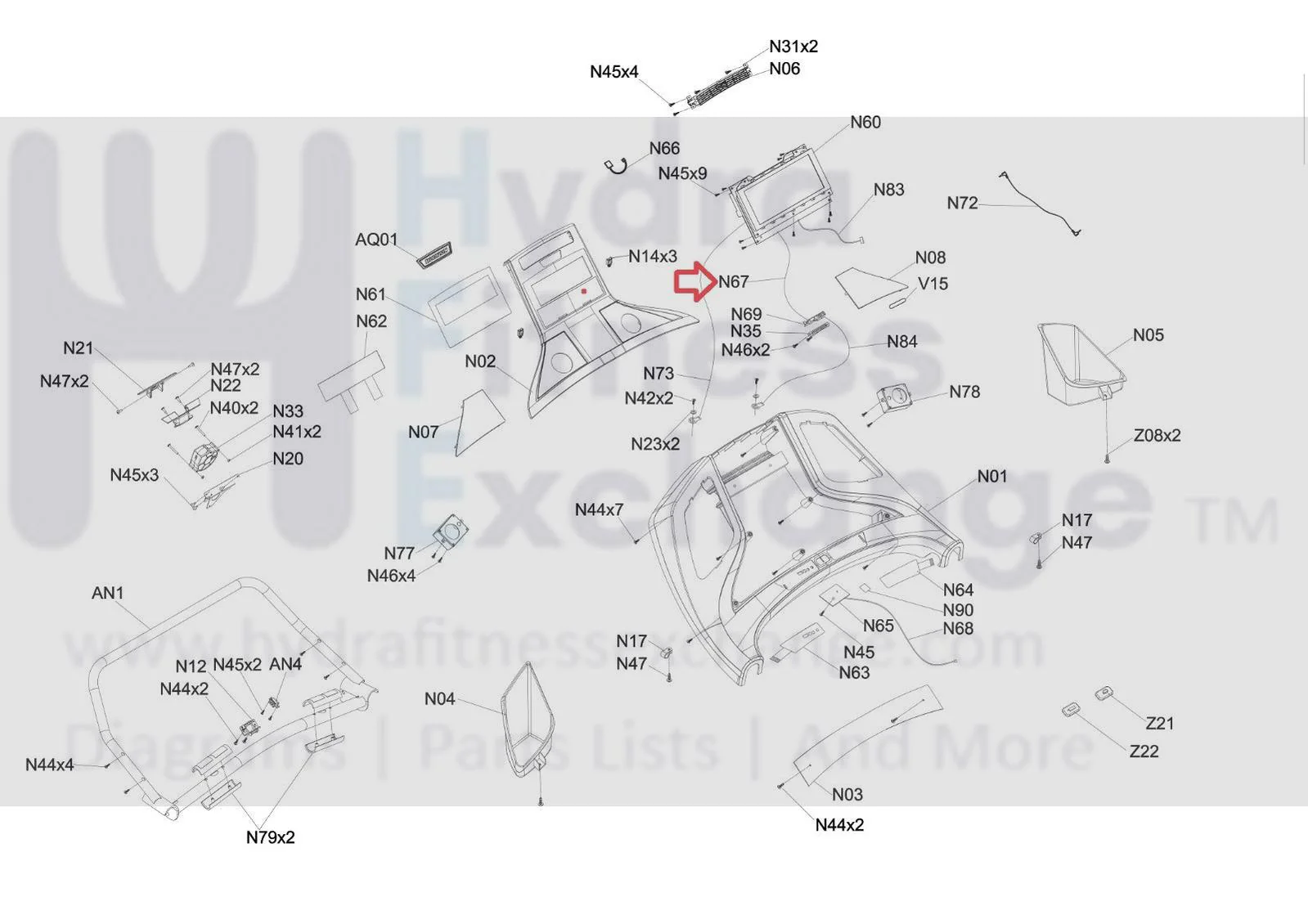 Horizon Fitness Treadmill USB Wire 24AWG 1000329273 - Image 2