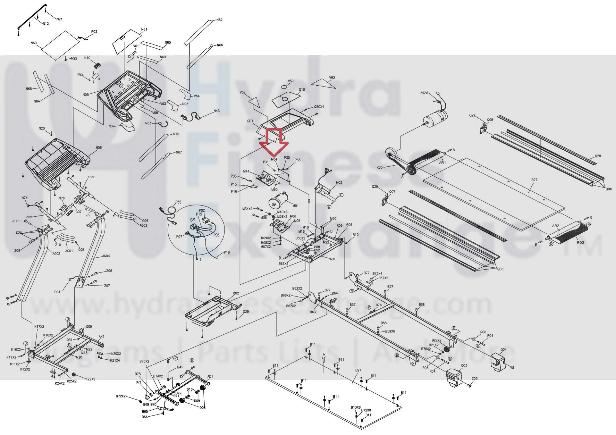 Horizon Fitness Vision Treadmill Motor Control Board Bracket Plate 049816-B - Image 3