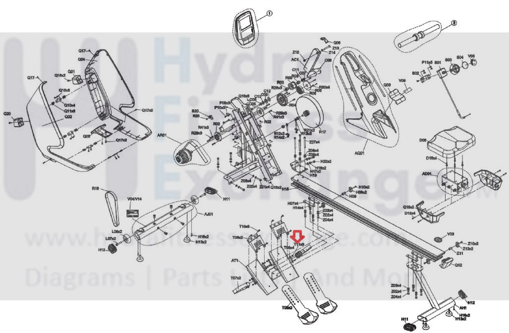 Horizon Fitness Rower Plain Head Screw M4 - 0.7P x 10L 004433-AB - Image 3