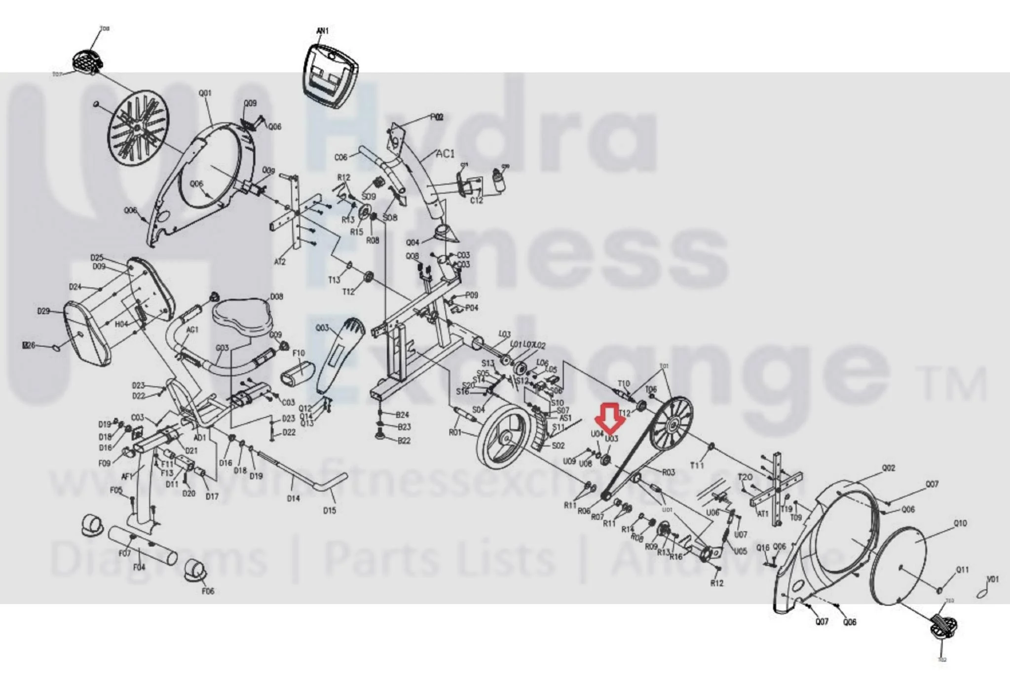 Horizon Matrix Merit Tempo Vision Fitness Stationary Bike Ball Bearing 004075-A3 - Image 2
