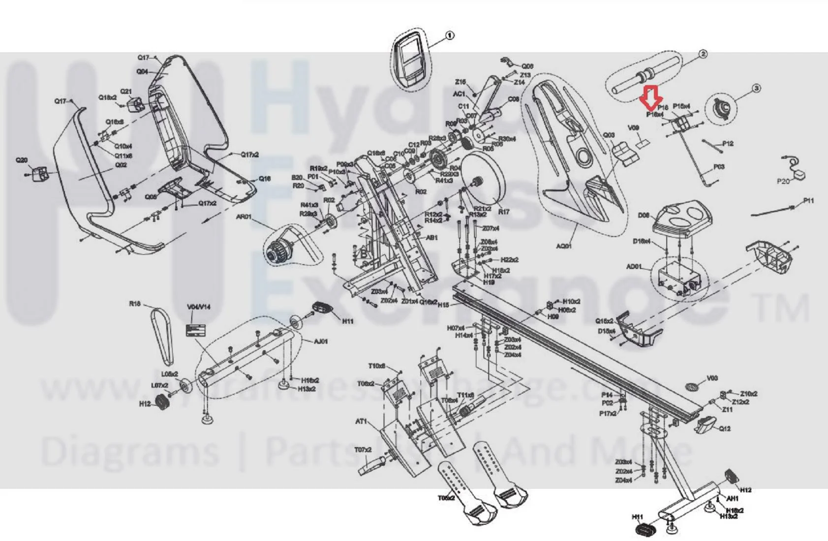 Horizon Matrix Vision Fitness Rower Nut M5 004924-Z - Image 2