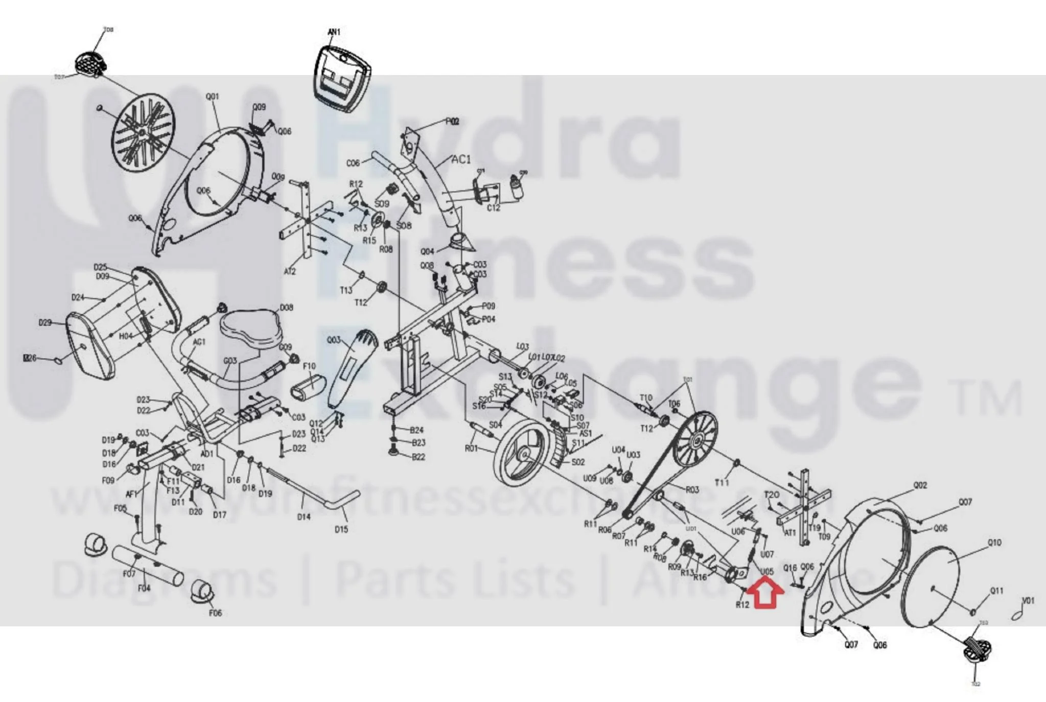 Horizon Matrix Vision Fitness Stationary Bike Idler Belt Tension Spring 16x2x74L 005439-00 - Image 3
