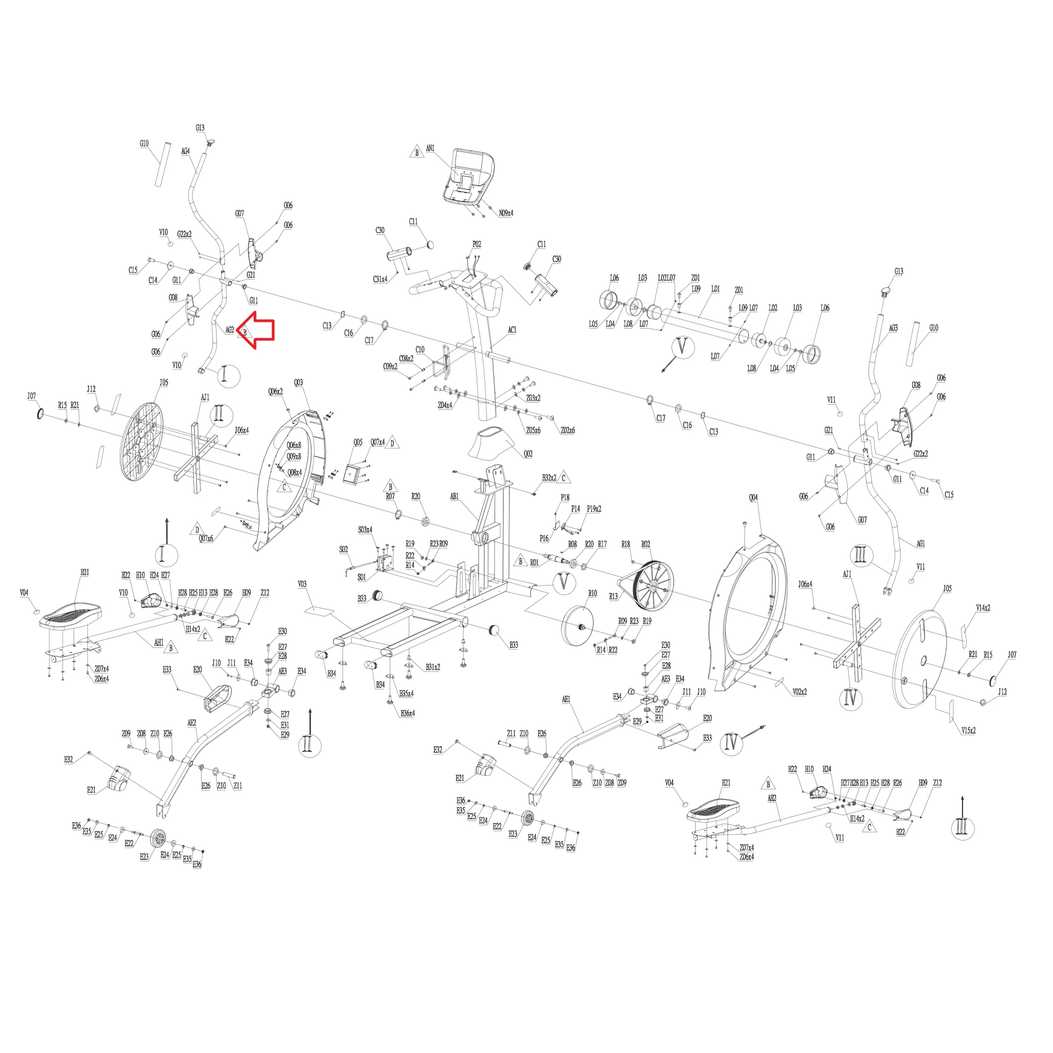 Horizon Merit Fitness EP230B EP230D EP230C EP230 E901-SM Elliptical Left Upper Body Leg 1000094010 - Image 3