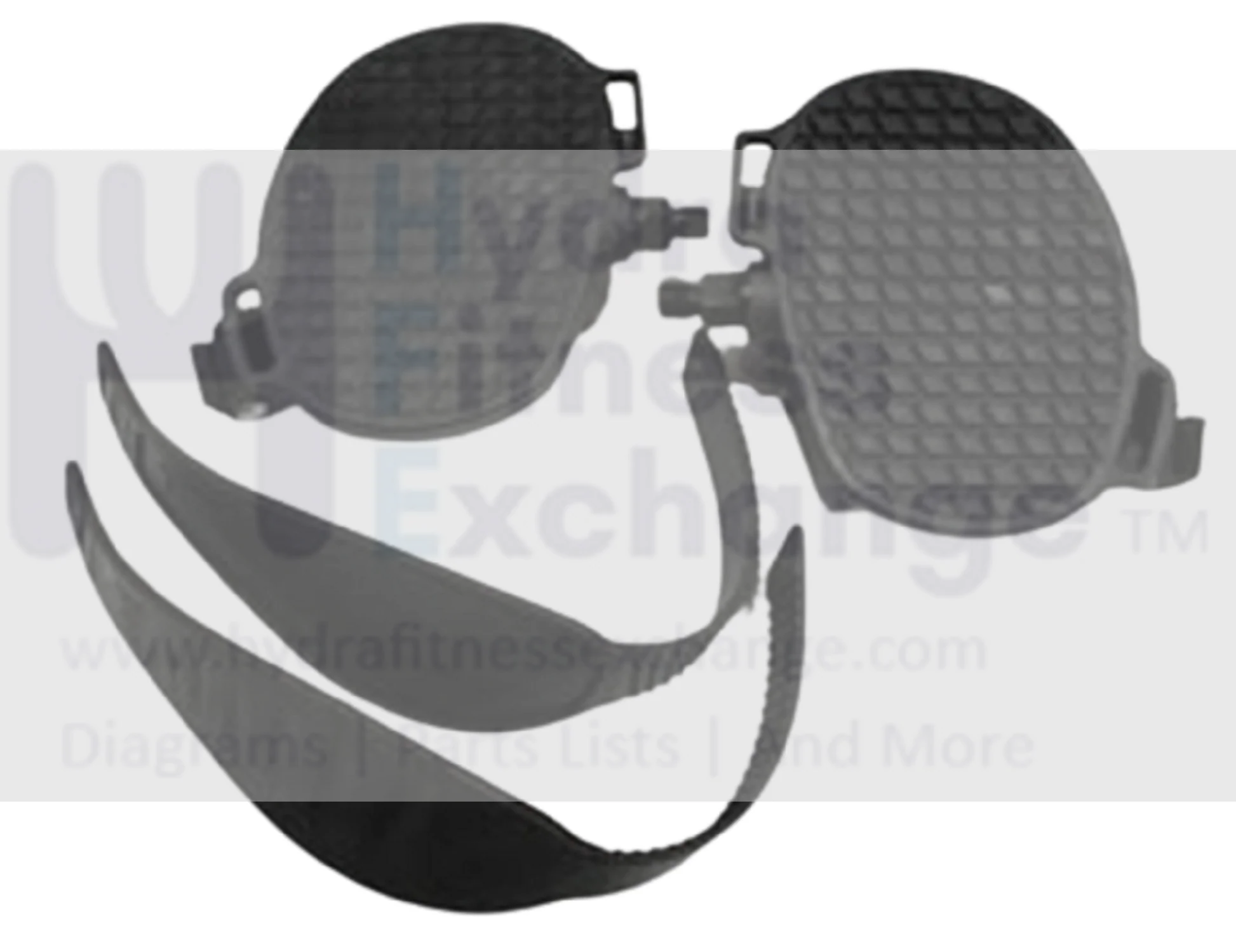 Horizon Merit Fitness Stationary Bike Foot Pedal Pair with Strap 072810