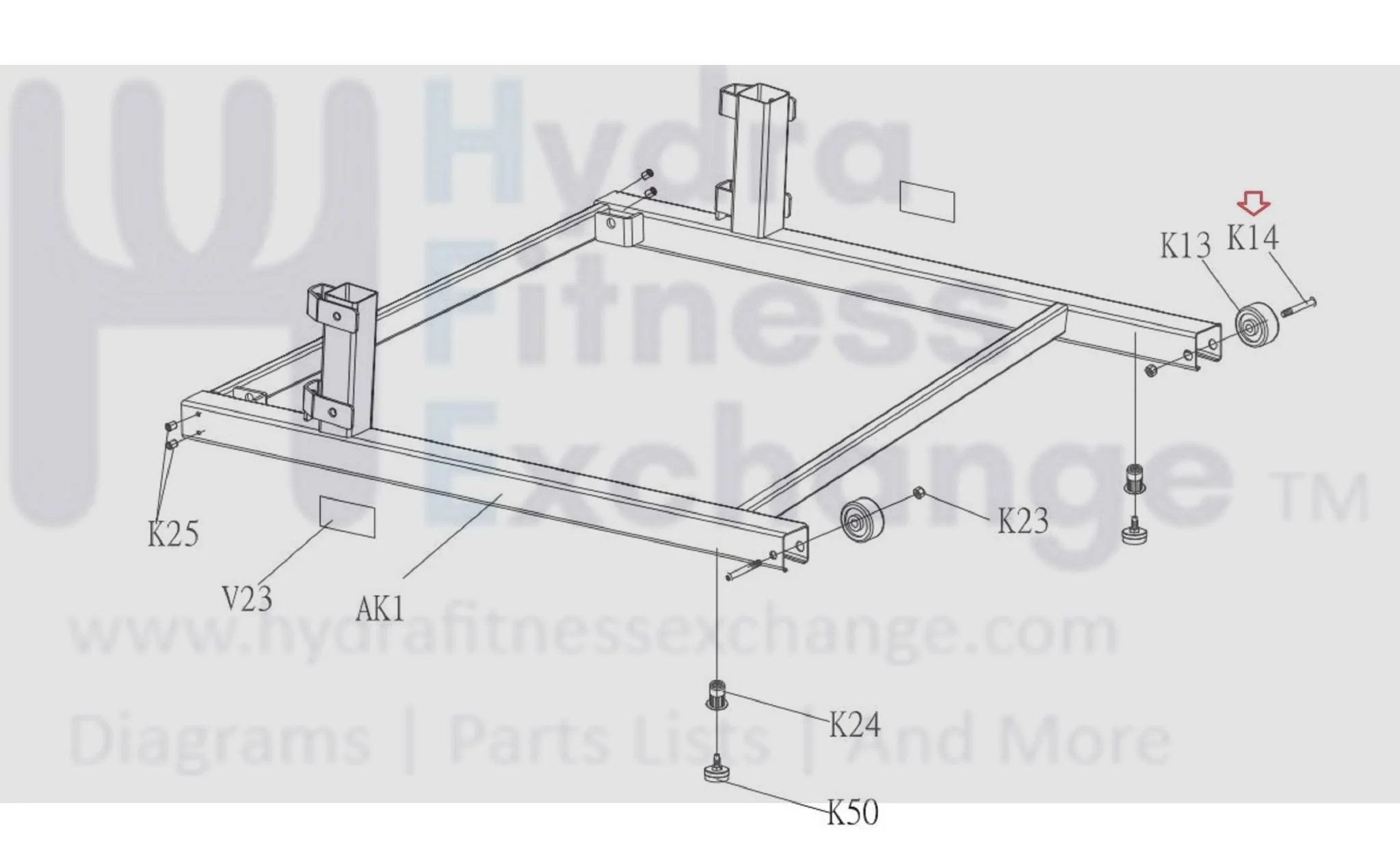 Horizon Merit Fitness Treadmill Button Head Socket Screw M10X1.5PX55L 020307-A - Image 2