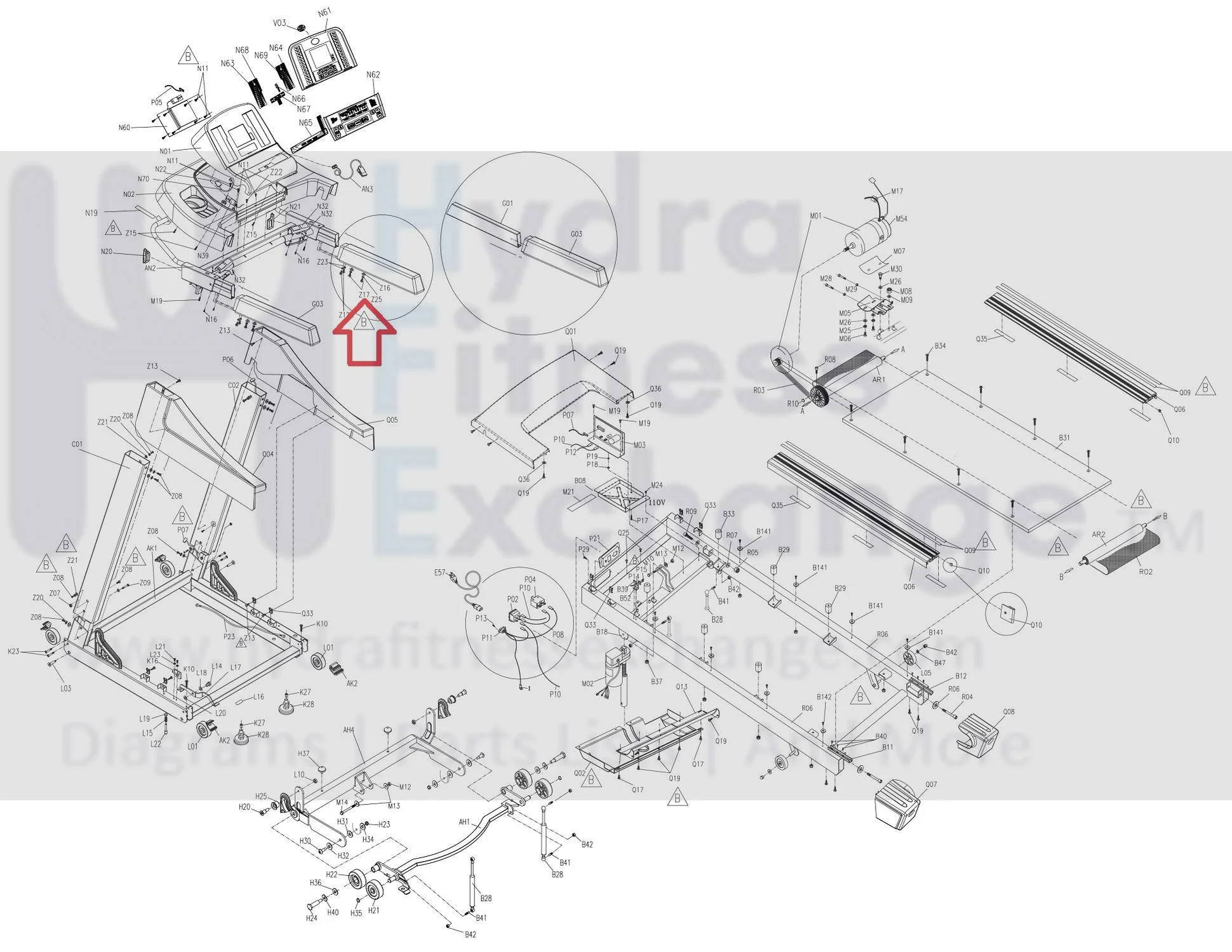 Horizon Merit Tempo Fitness Gear Triumph Treadmill Phillip Button Screw M6x1.0Px16L 020019-00 - Image 3