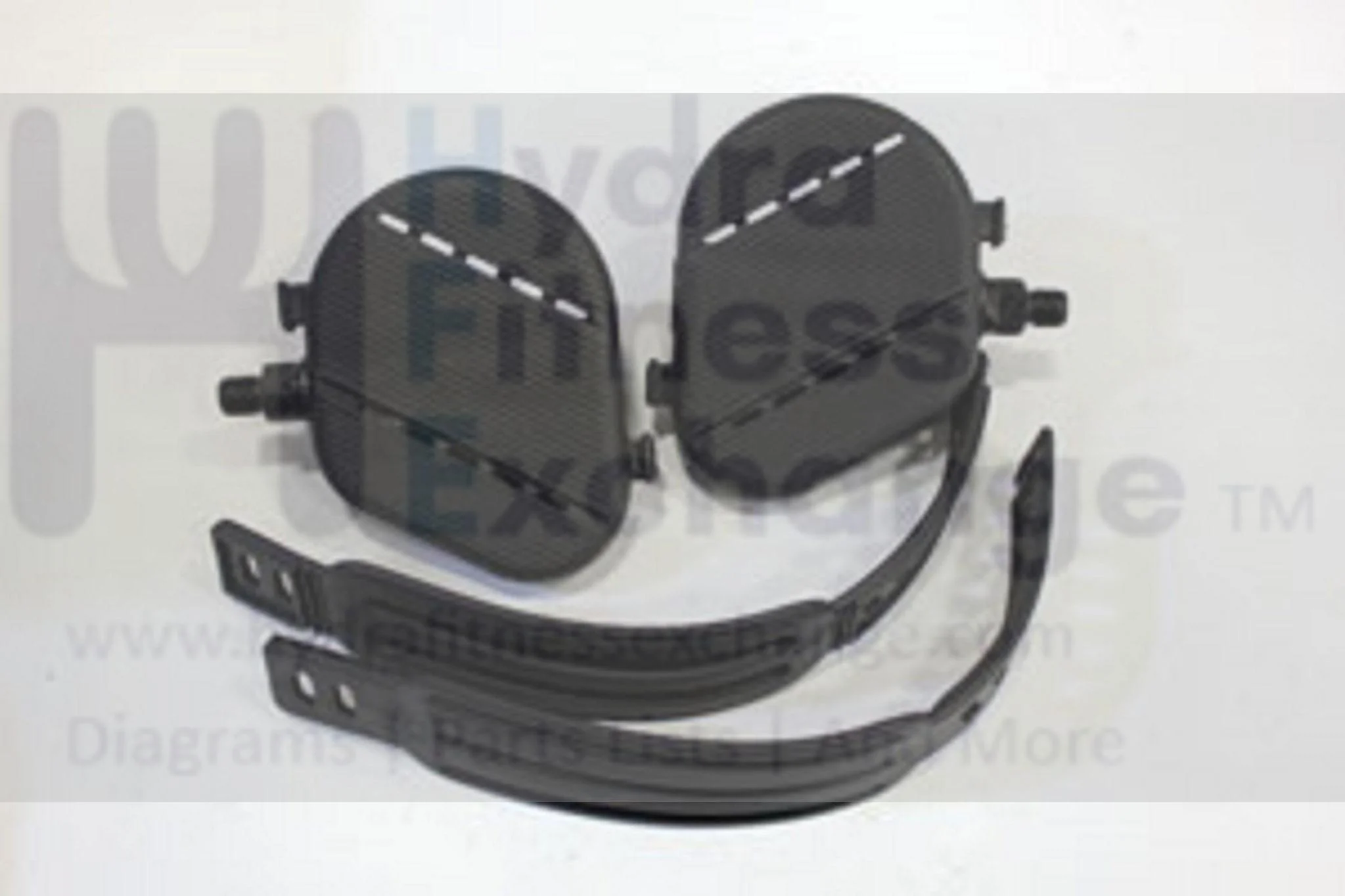 Horizon Merit Tempo Fitness Stationary Bike Foot Pedal Pair with Strap 014708-A - Image 2