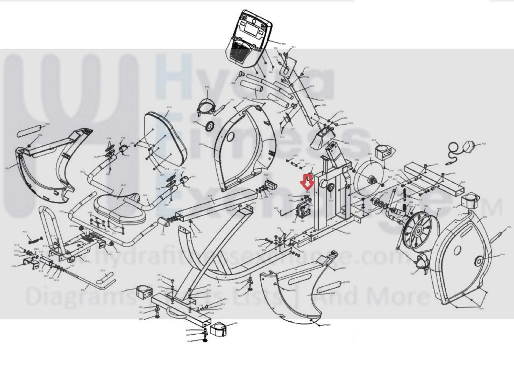 Horizon Merit Tempo Fitness Stationary Bike RPM Speed Sensor Bracket 059153-B - Image 2