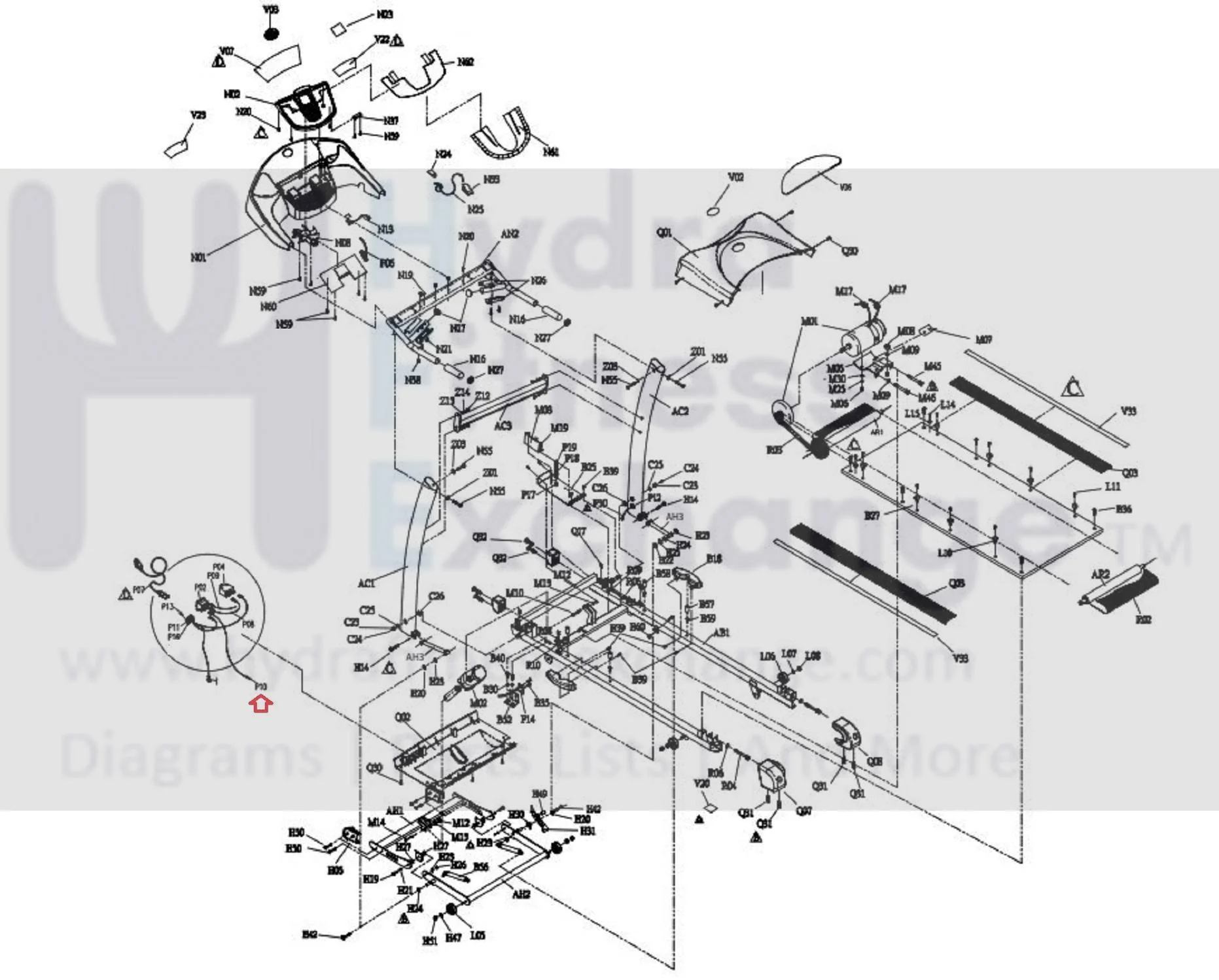 Horizon Smooth Fitness Treadmill Power Cable Control Board White 002514-B - Image 3