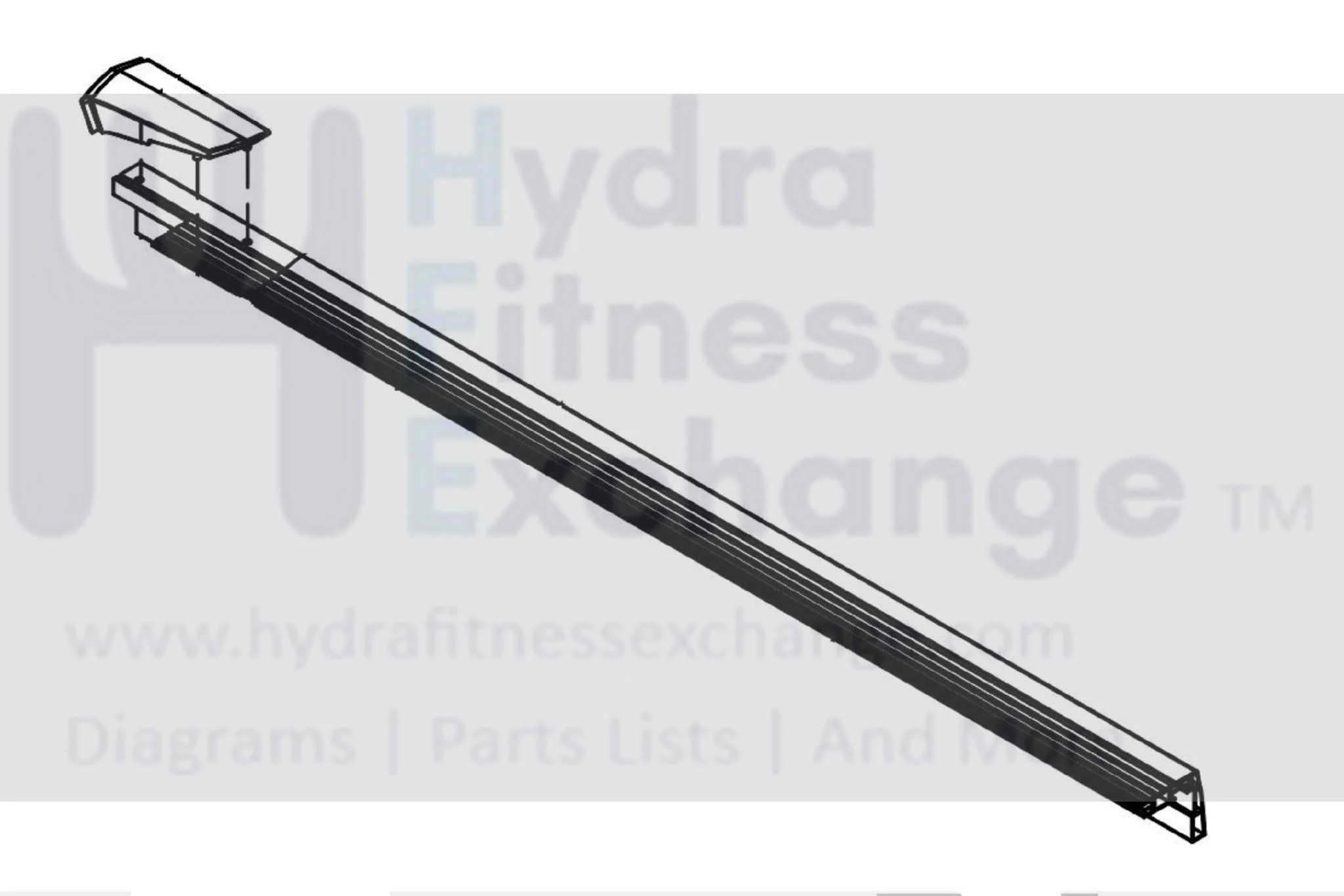 Horizon T101-07 - TM1020 Fitness Treadmill Right Side Rail Extra Work 1000461435