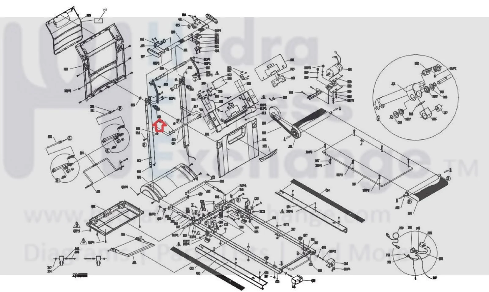 Horizon Tempo Evolve HSN SG Simple Steps CT Treadmill Locking Pin Set 064107-B - Image 2