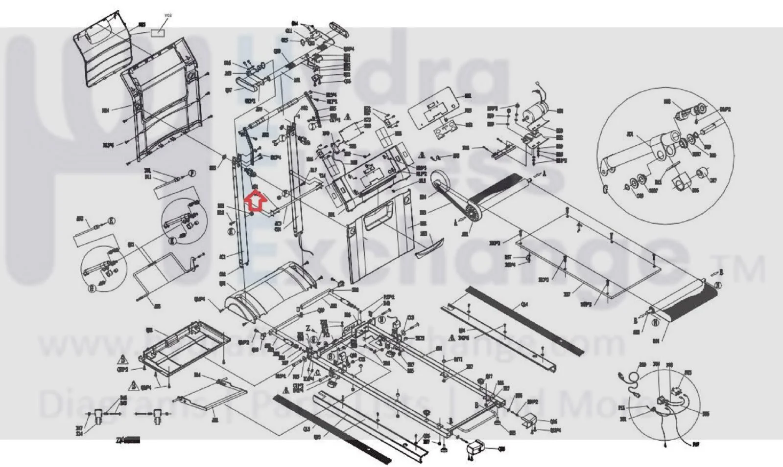 Horizon Tempo Evolve HSN SG Simple Steps CT Treadmill Locking Pin Set 064107-B - Image 2