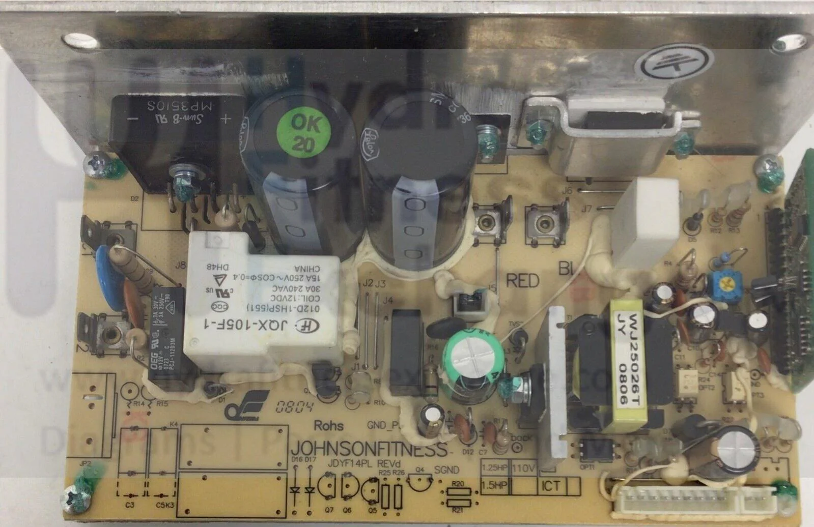 Horizon Tempo Fitness Treadmill Lower Motor Control Board Controller 098847 - Image 2