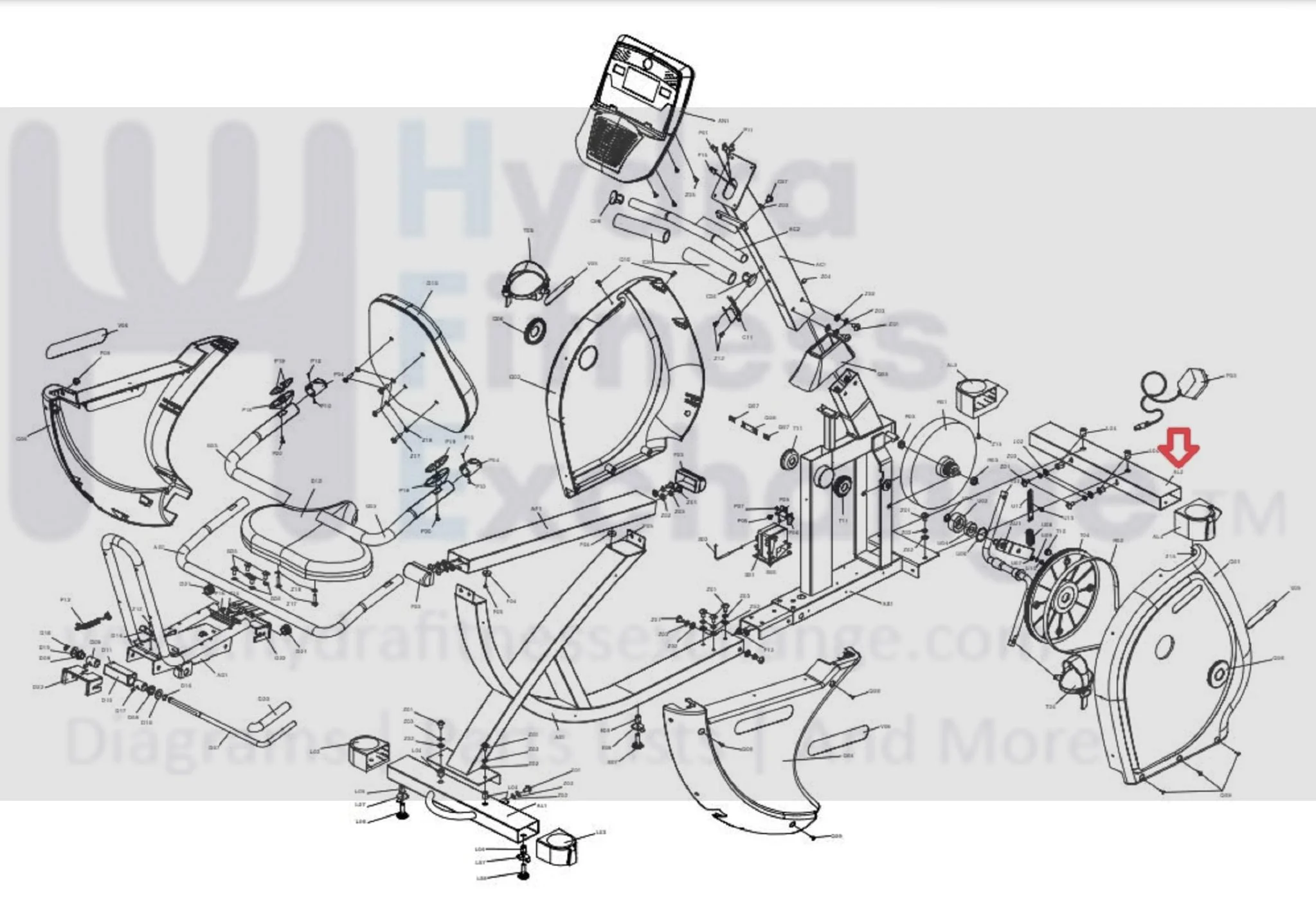 Horizon Vision Fitness Matrix Retail Stationary Bike Front Stabilizer Set 083793 - Image 2