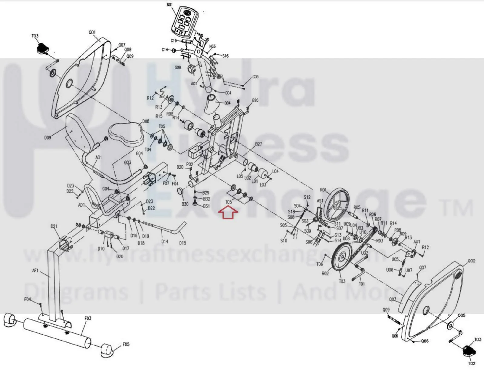 Horizon Vision Fitness Recumbent Bike Crank Wheel Ball Bearing Set 003879-00 - Image 2
