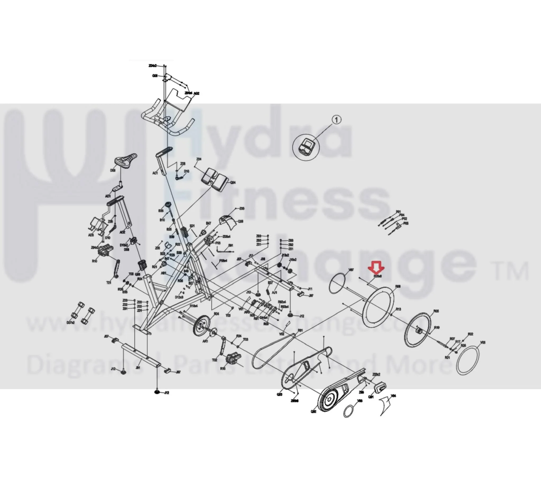 Vision Fitness Stationary Bike Button Head Screw M5 - 0.8P x 15L 020340-00 - Image 3