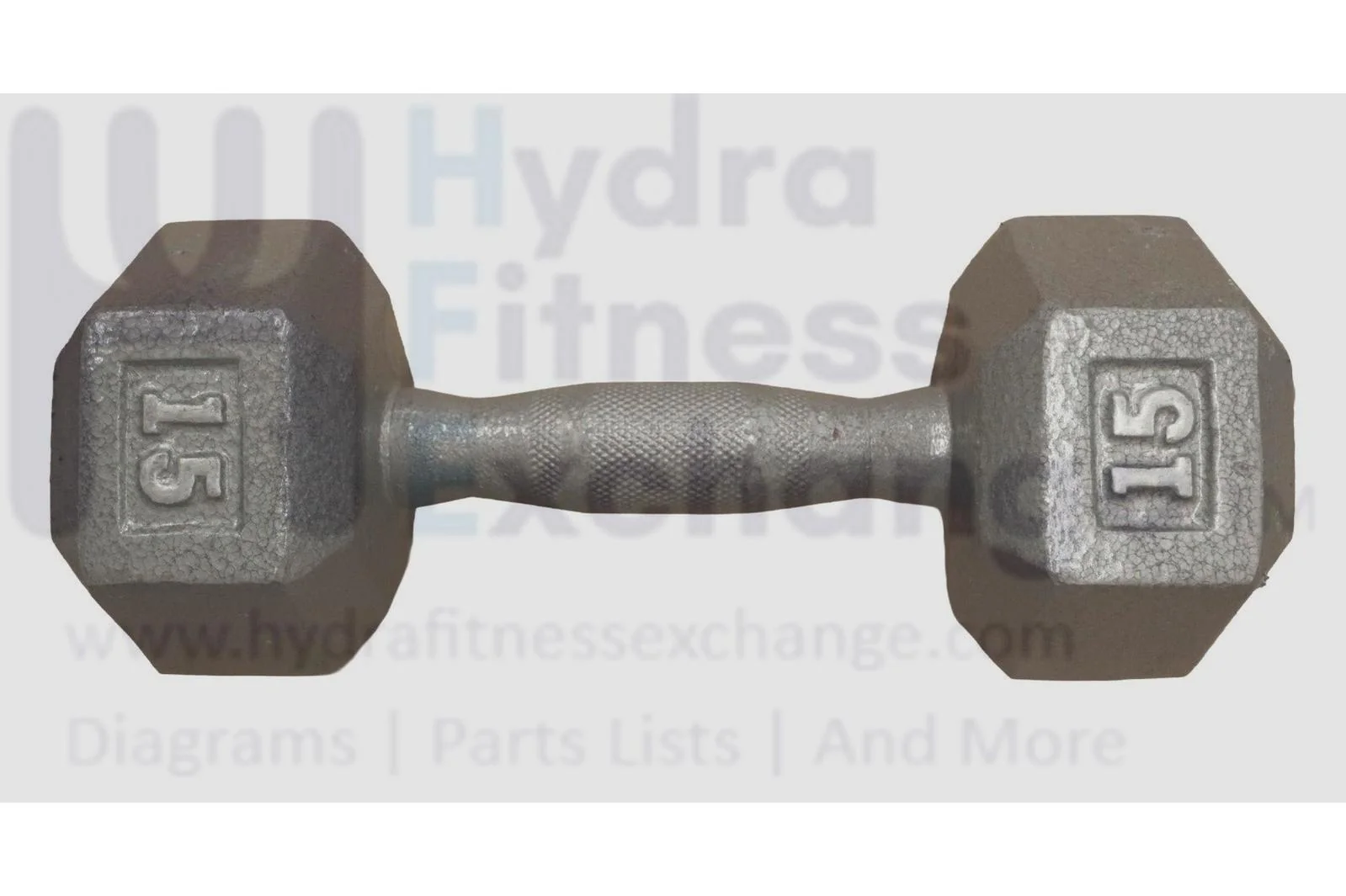 Hydra 15LB Cast Iron Hex Dumbbell Ergo Grip Freeweights & Accessories