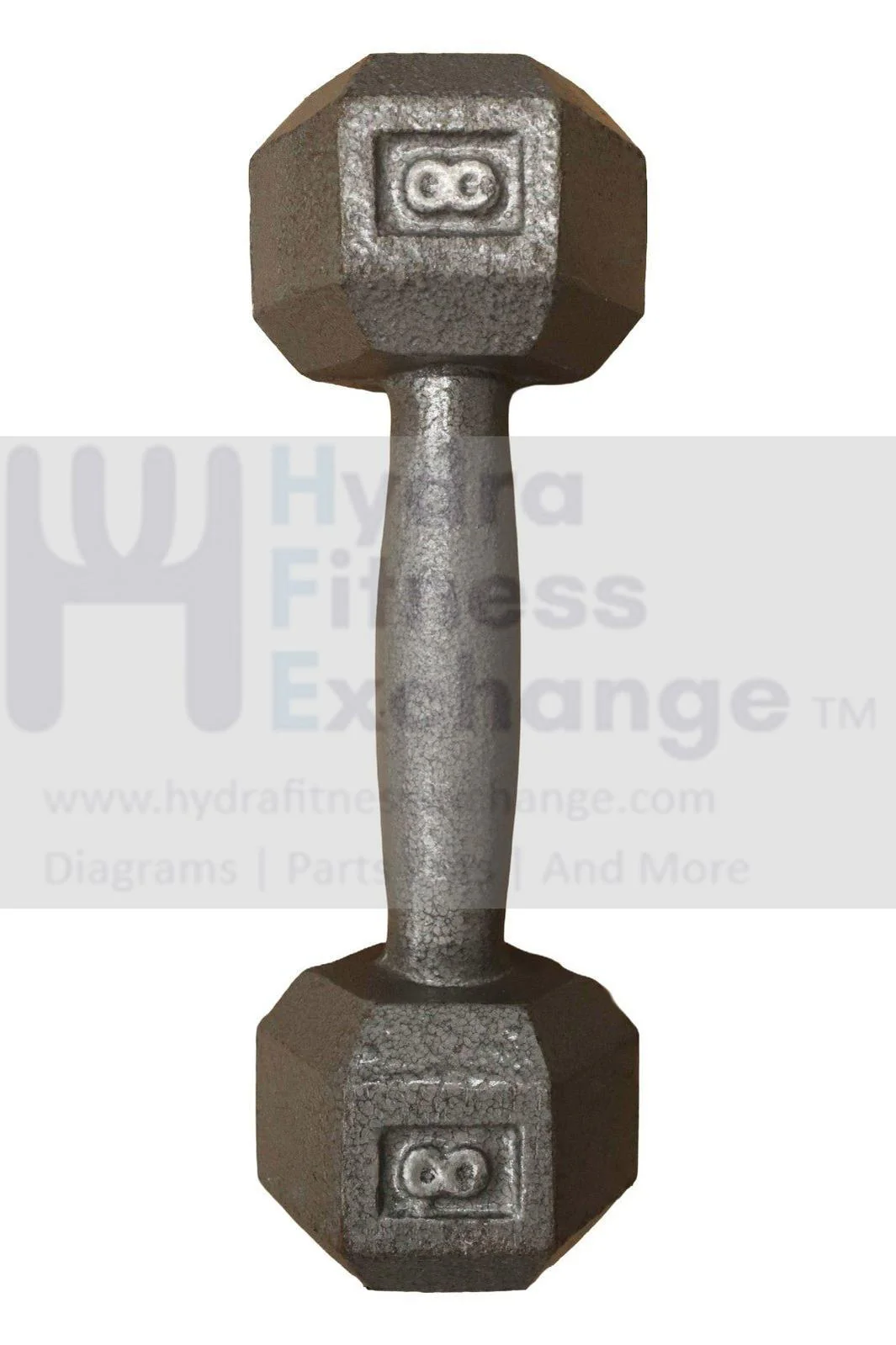 Hydra 8LB Cast Iron Hex Dumbell Ergo Grip Freeweights & Accessories - Image 2