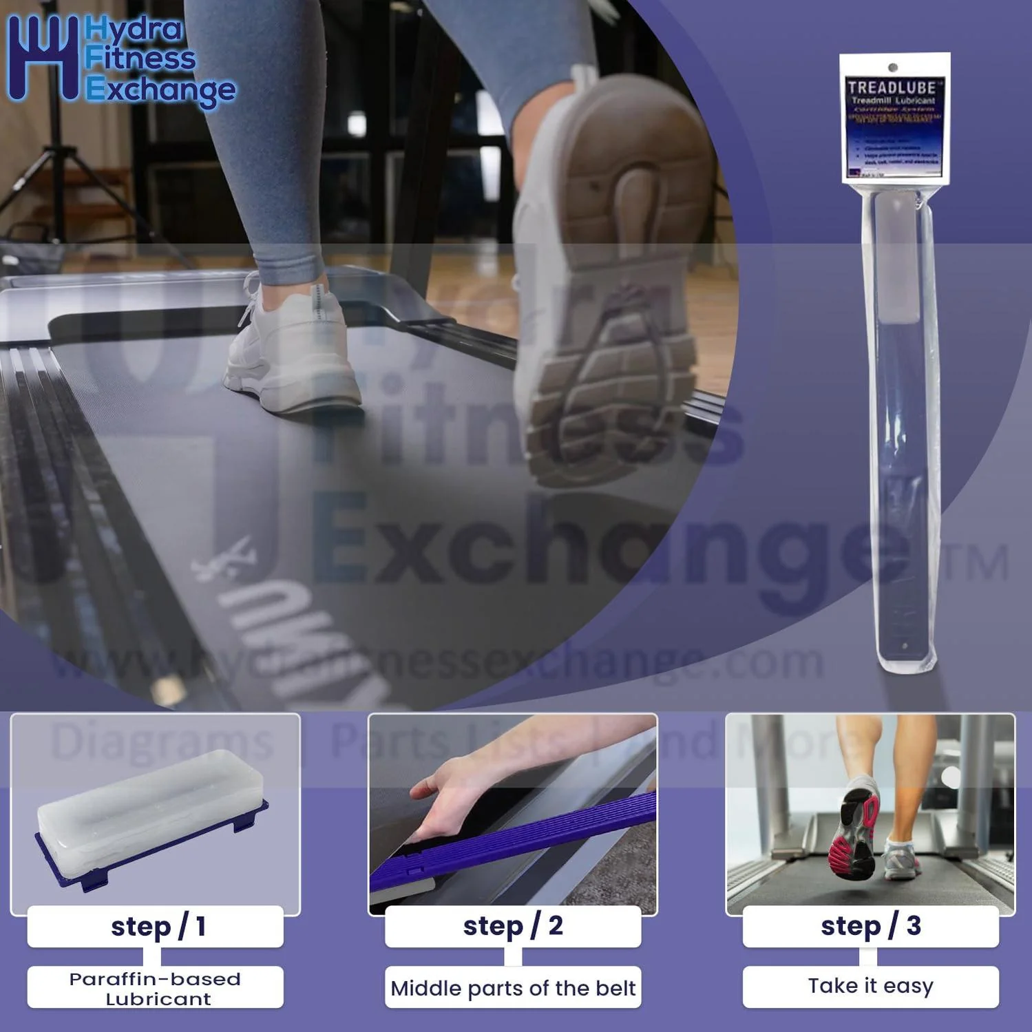 Hydra Fitness Exchange Treadmill Wax Stick Applicator By Treadlube Easy to Use P/N WaxApp - MADE IN USA - Image 4