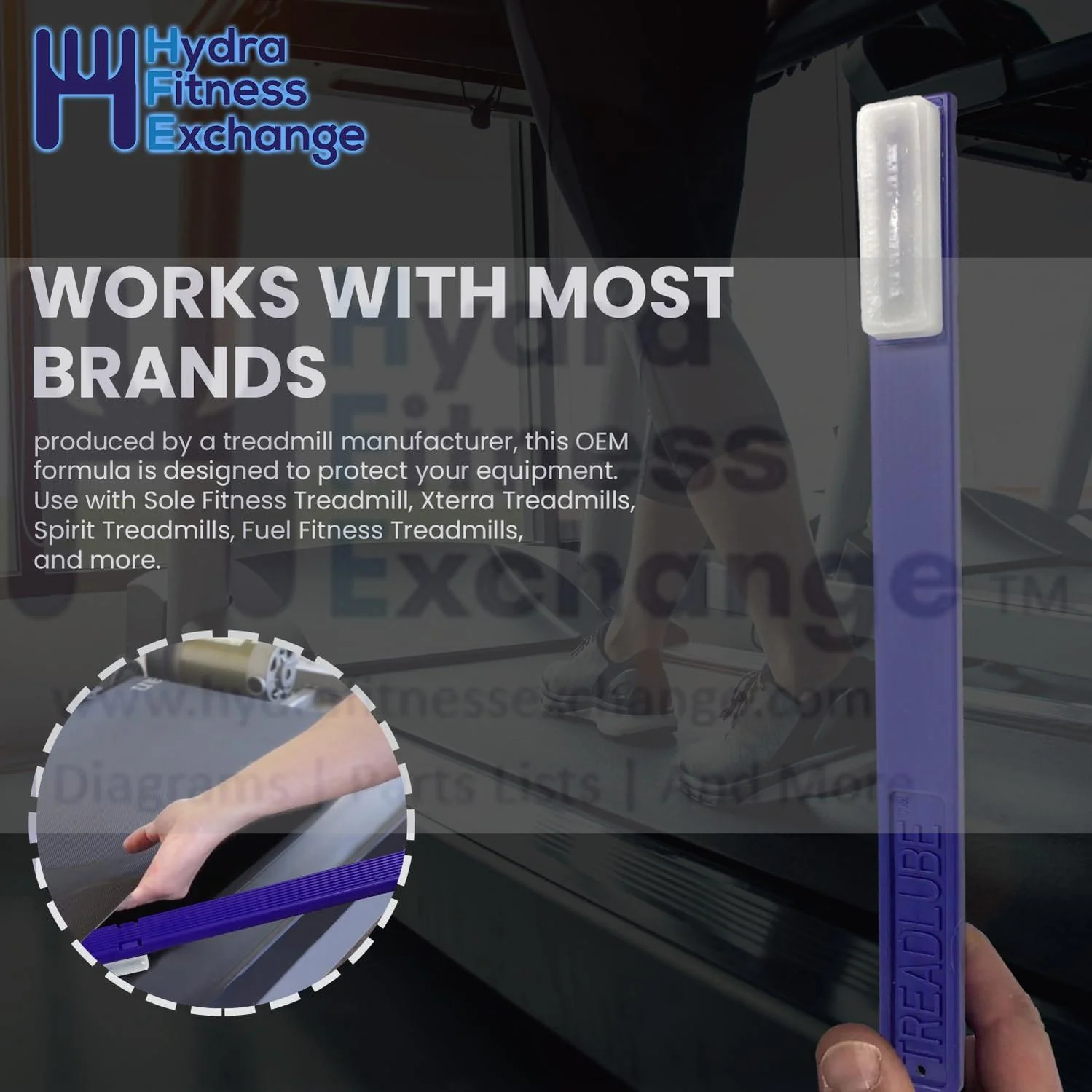 Hydra Fitness Exchange Treadmill Wax Stick Applicator By Treadlube Easy to Use P/N WaxApp - MADE IN USA - Image 5