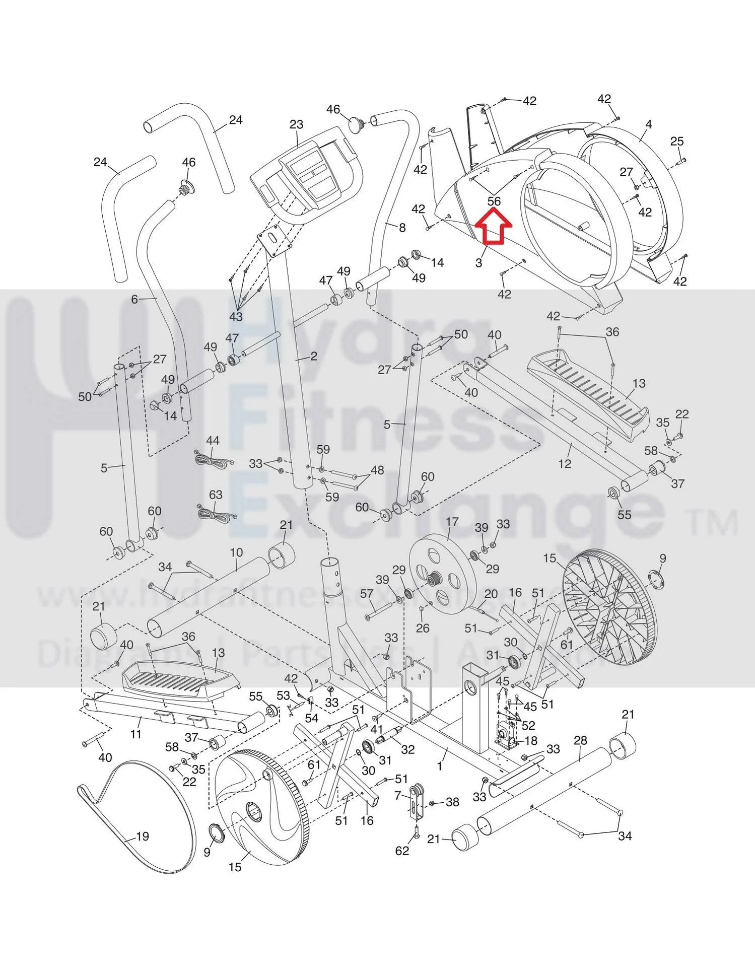 Icon Gold's Gym Proform Weslo Reebok Epic Health Rider Bodyfit Good Family Elliptical Phillip Hex Socket Screw #8 X 1" 154848 - Image 2
