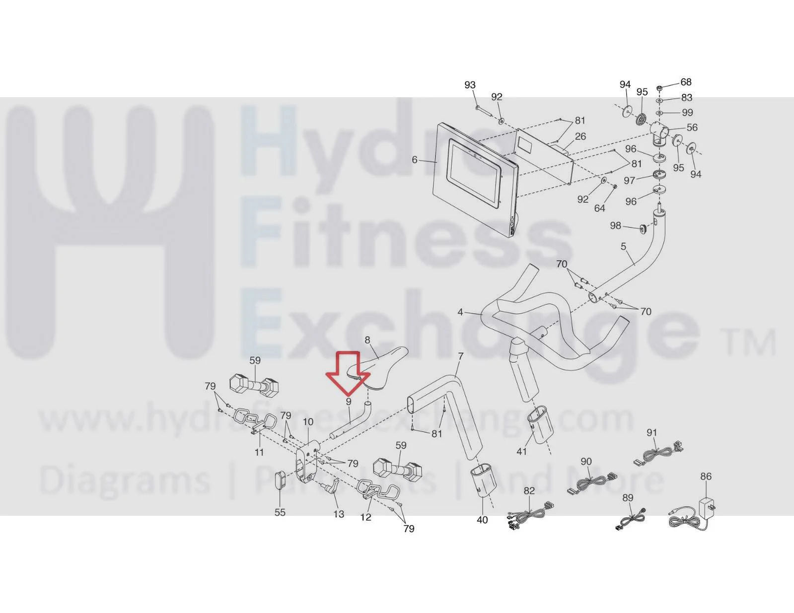 Icon Proform Stationary Bike Saddle Arm 403348 - Image 2