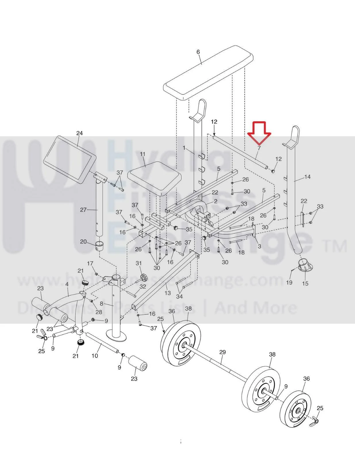 Icon Weider PRO 265 OTS Strength System Backrest Support 377248 - Image 2