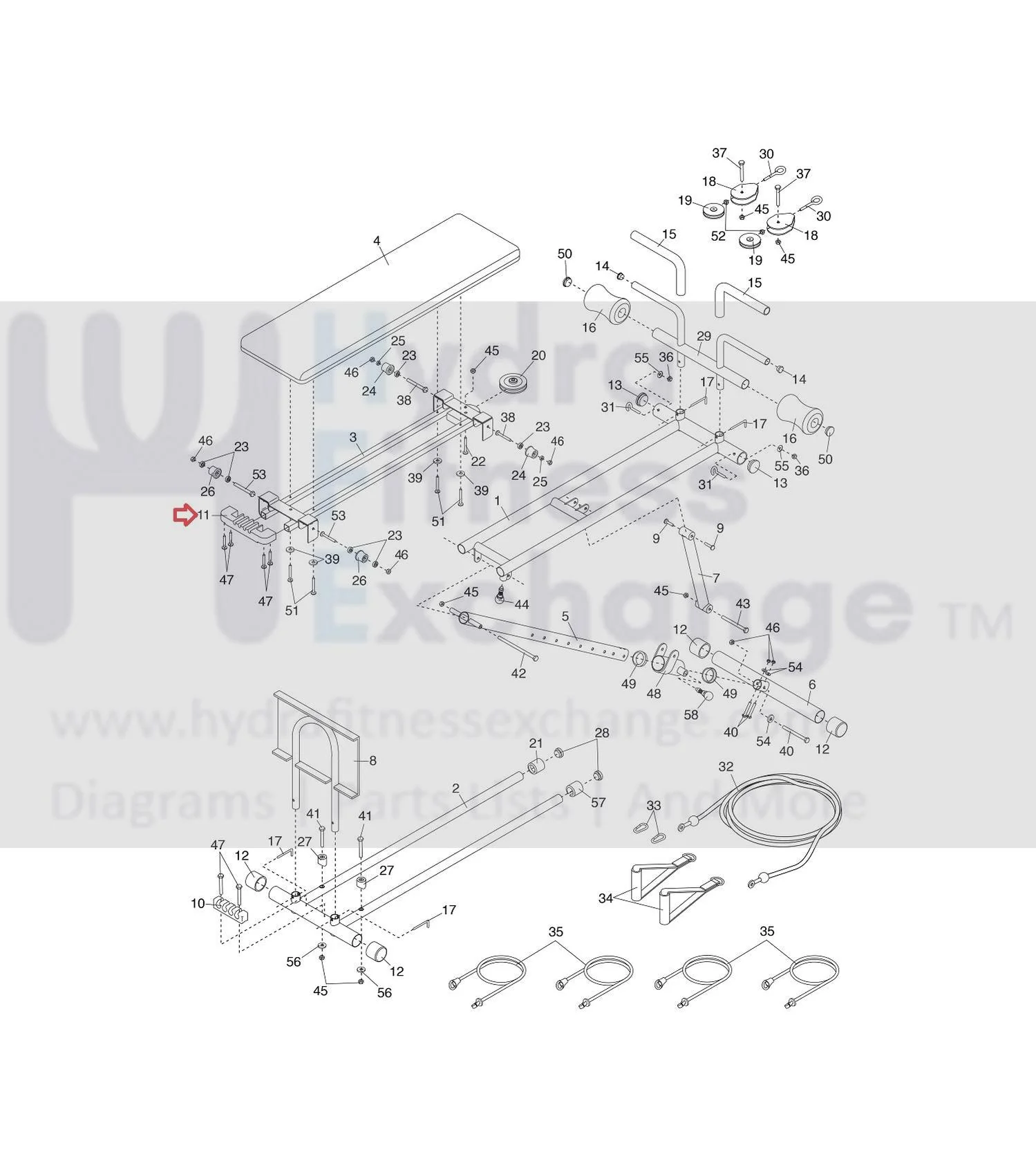 Icon Weider WEEVBE14440 WEBE159110 WEBE1441DVD0 WEBE14410 GNBE14410 Strength System Back Rest Bracket 176745 - Image 2