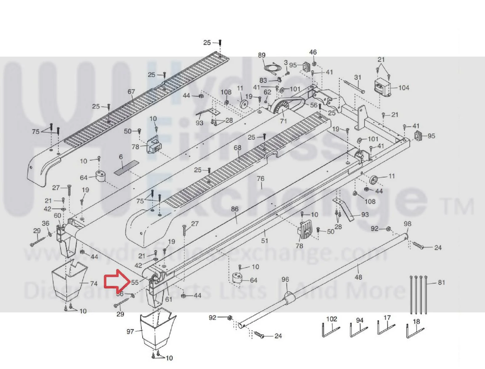 Icon Weslo Weider Proform Treadmill Rear Idler Roller 236586 - Image 2