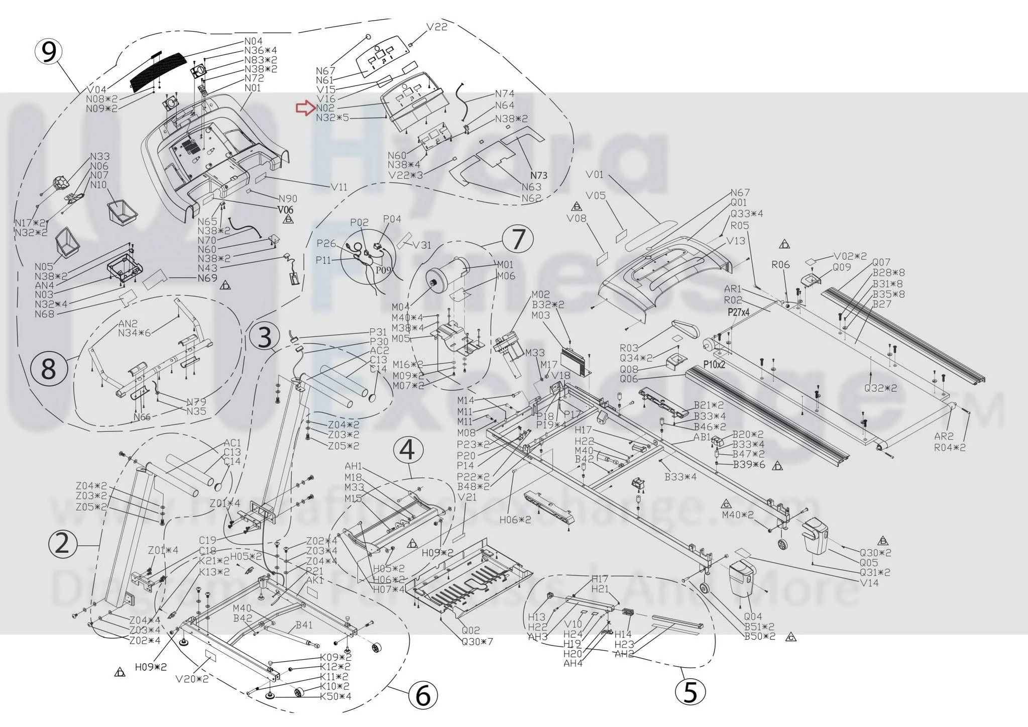 Horizon Fitness CT5.2 CT5.3 GS950TSM T101-03 Treadmill Faceplate 1000102121 - Image 3