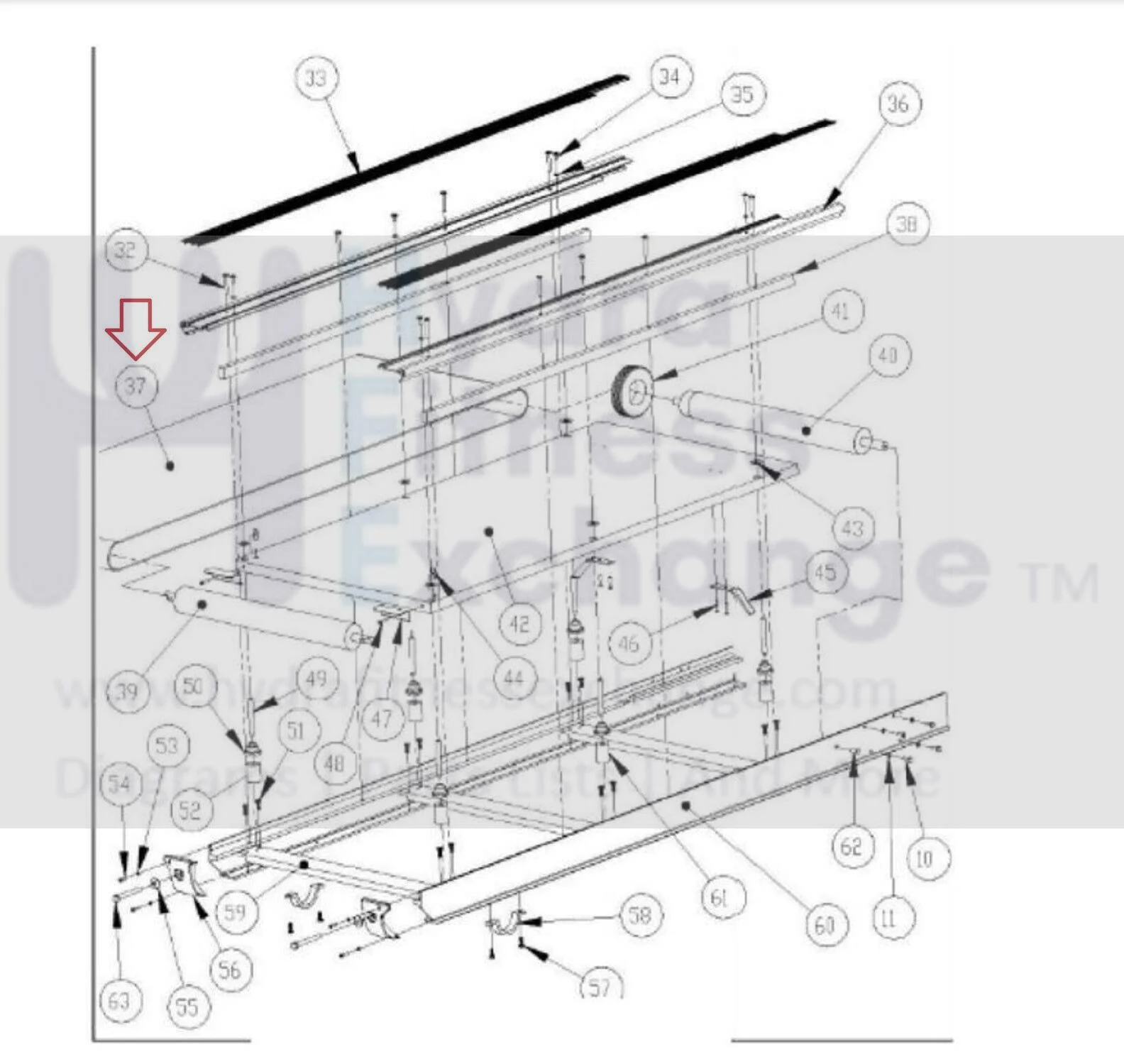 Landice 50 60 Series - L7 Treadmill OEM Walking Running Belt Treadbelt 54" 70235 - Image 3