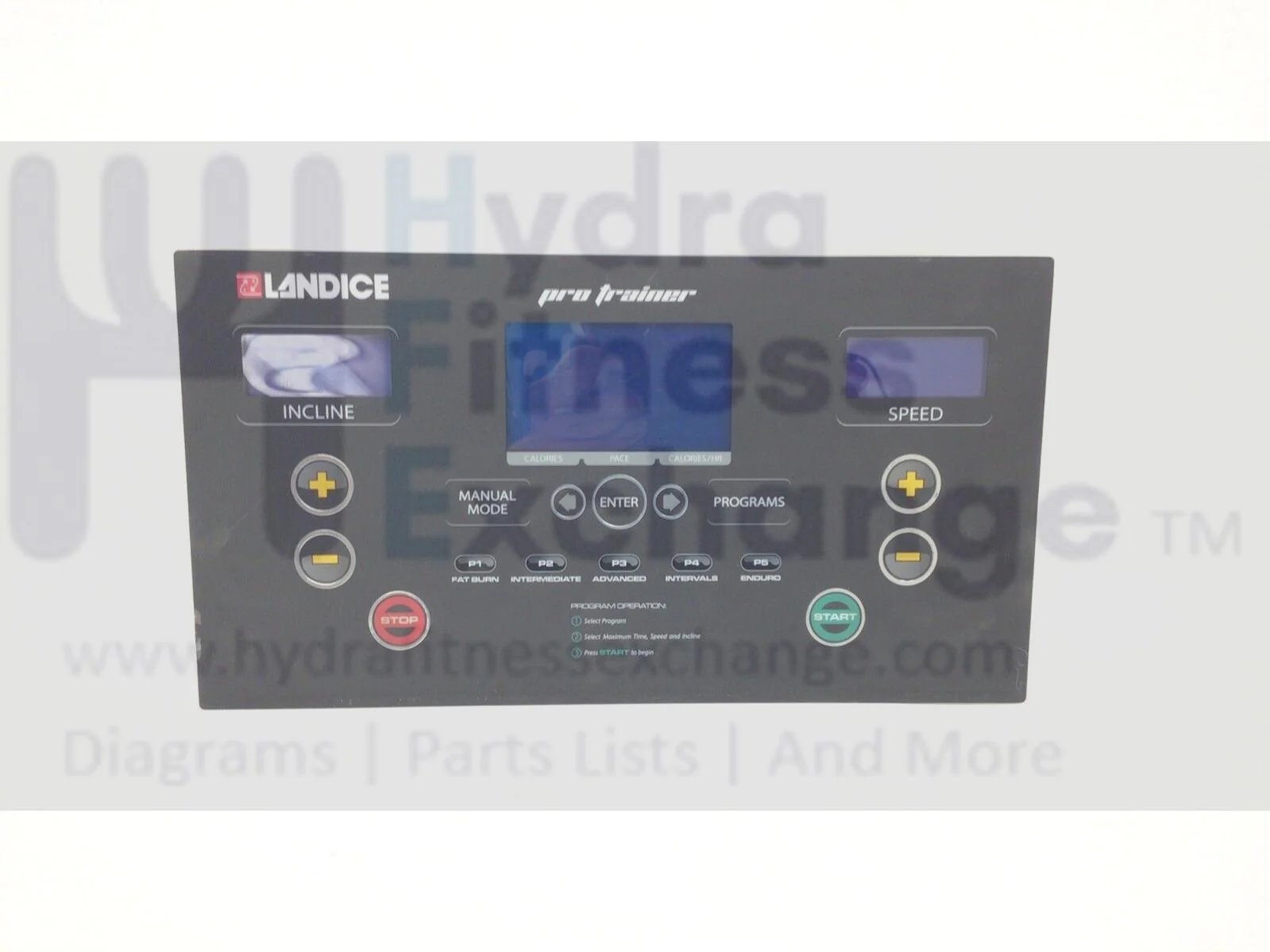 Landice L7 Treadmill Display Console Overlay keypad with Circuit Board 11117